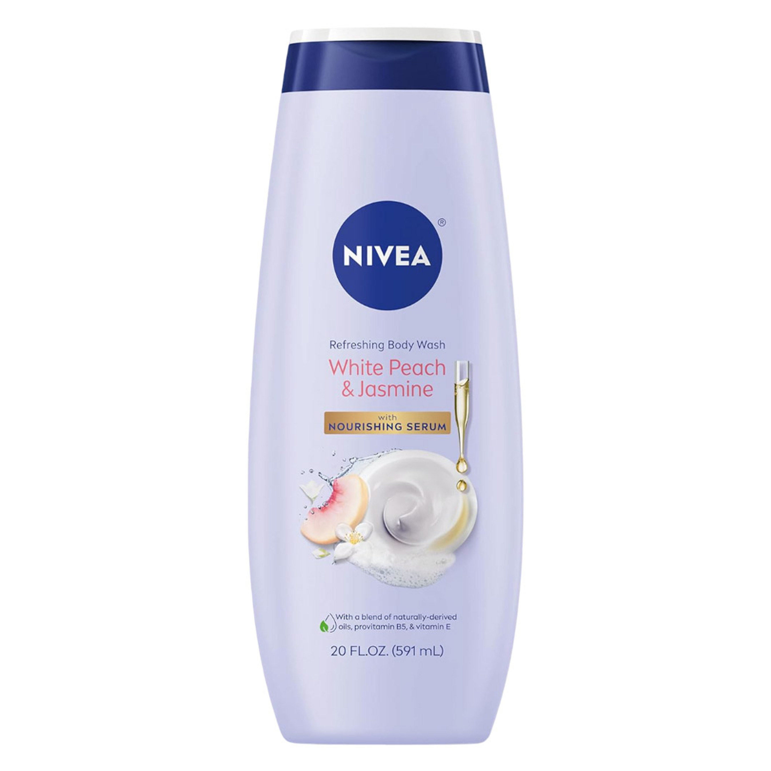 Nivea Refreshing White Peach and Jasmine Body Wash 20 fl.oz - Scented Body Wash with Nourishing Serum 2