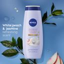 Nivea Refreshing White Peach and Jasmine Body Wash 20 fl.oz - Scented Body Wash with Nourishing Serum 10