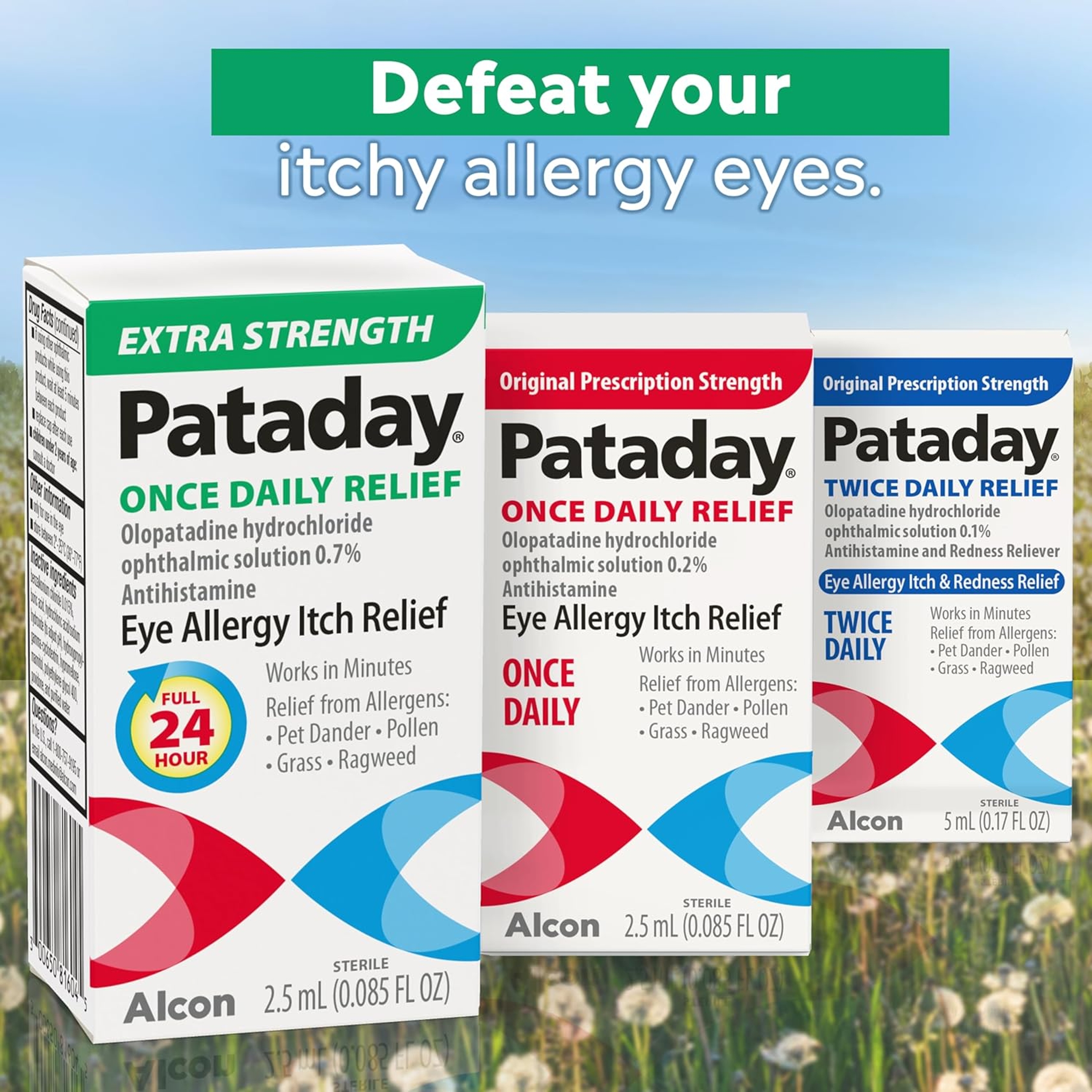 Alcon Pataday Extra Strength Once Daily Allergy Itch Relief Drops 0.085 fl.oz (Pack of 2) 8