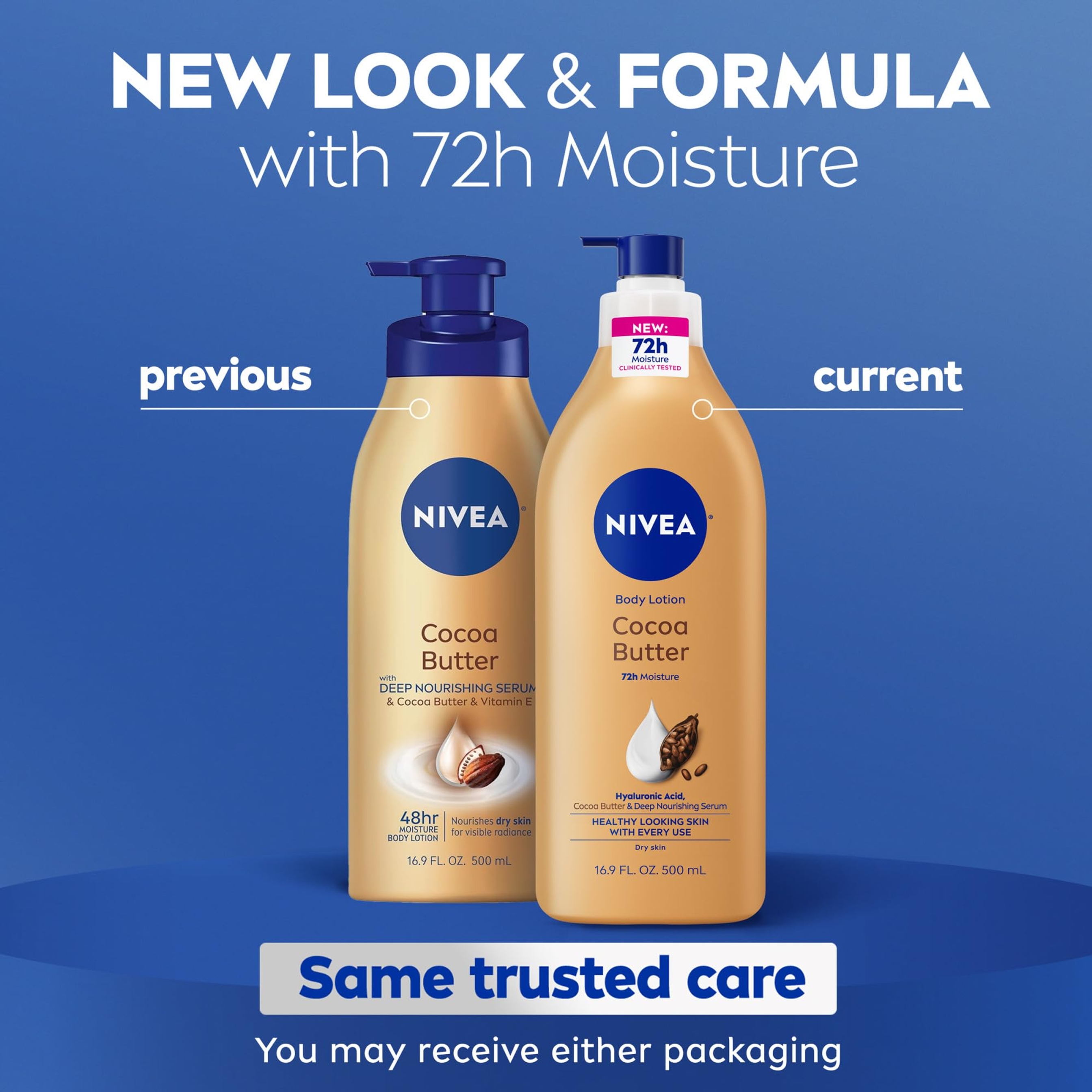 Nivea Cocoa Butter Body Lotion 16.9 fl.oz - 72H Deep Nourishing Moisture for Dry Skin with Hyaluronic Acid 2