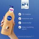Nivea Cocoa Butter Body Lotion 16.9 fl.oz - 72H Deep Nourishing Moisture for Dry Skin with Hyaluronic Acid 3