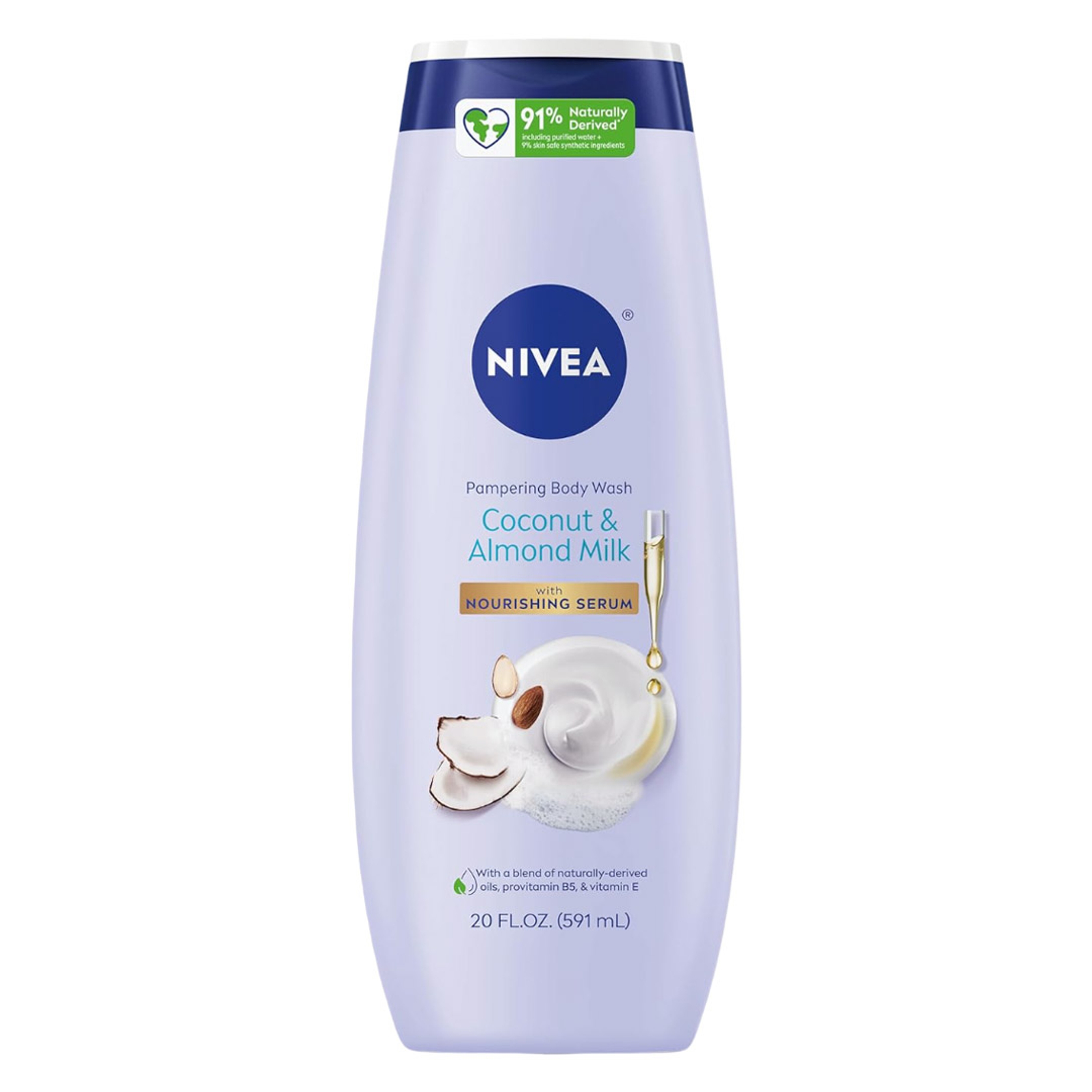 Nivea Pampering Coconut & Almond Milk Body Wash 20 fl.oz - Moisturizing Body Wash with Provitamin B5 & Vitamin E 1