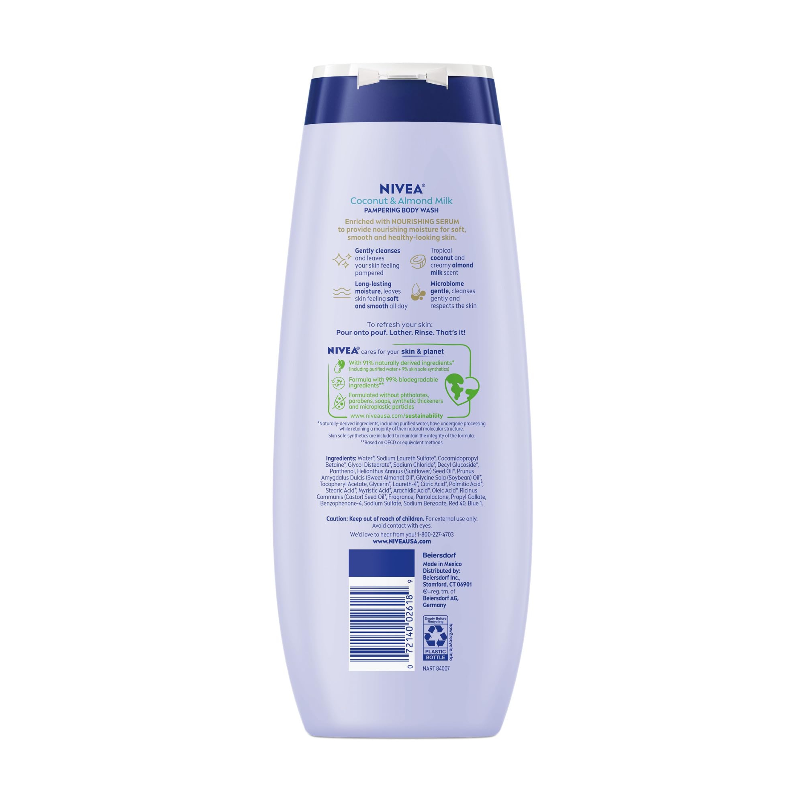 Nivea Pampering Coconut & Almond Milk Body Wash 20 fl.oz - Moisturizing Body Wash with Provitamin B5 & Vitamin E 13
