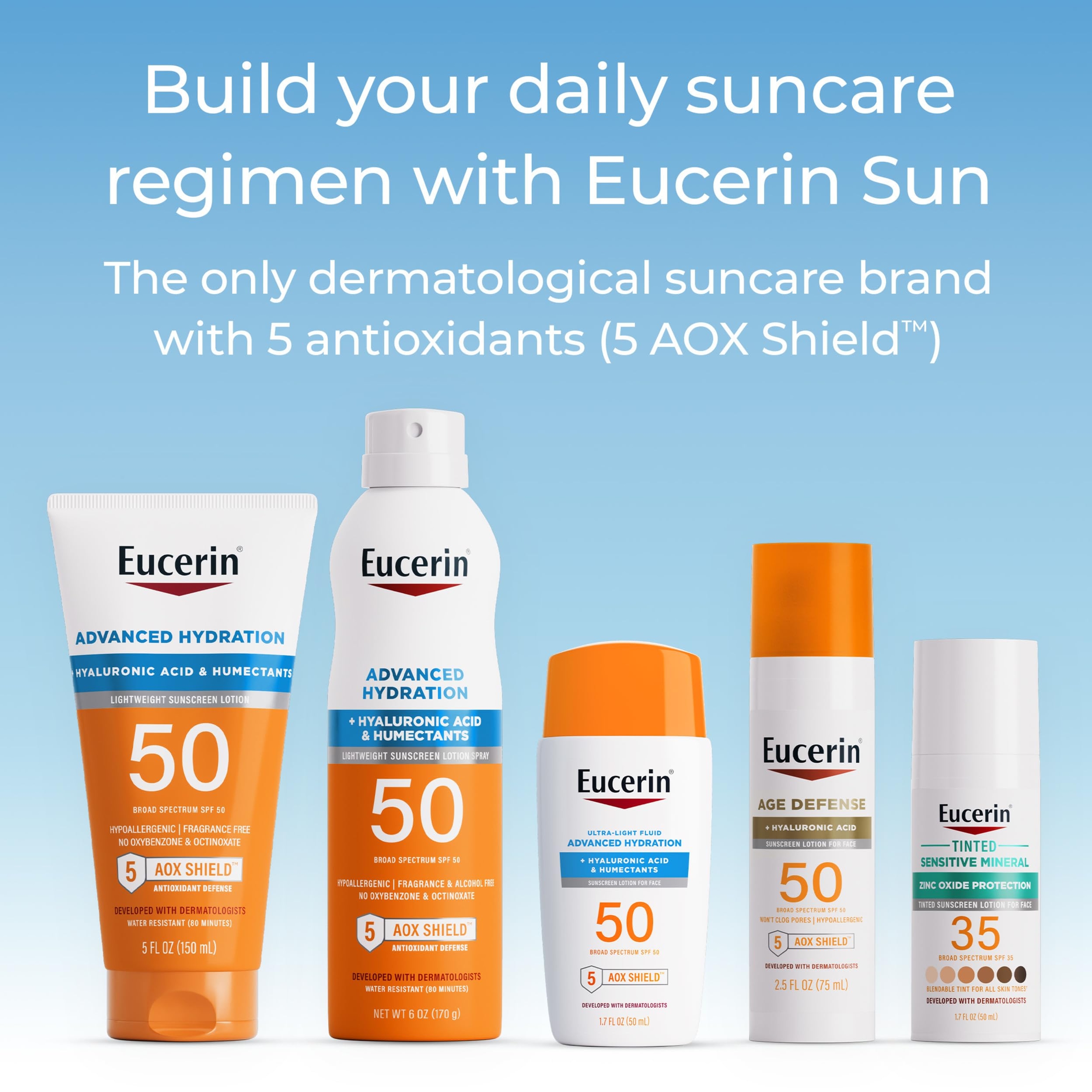 Eucerin Age Defense SPF 50 Face Sunscreen 2.5 fl.oz - Invisible Finish Sunscreen Lotion with Hyaluronic Acid for Age Defense 7