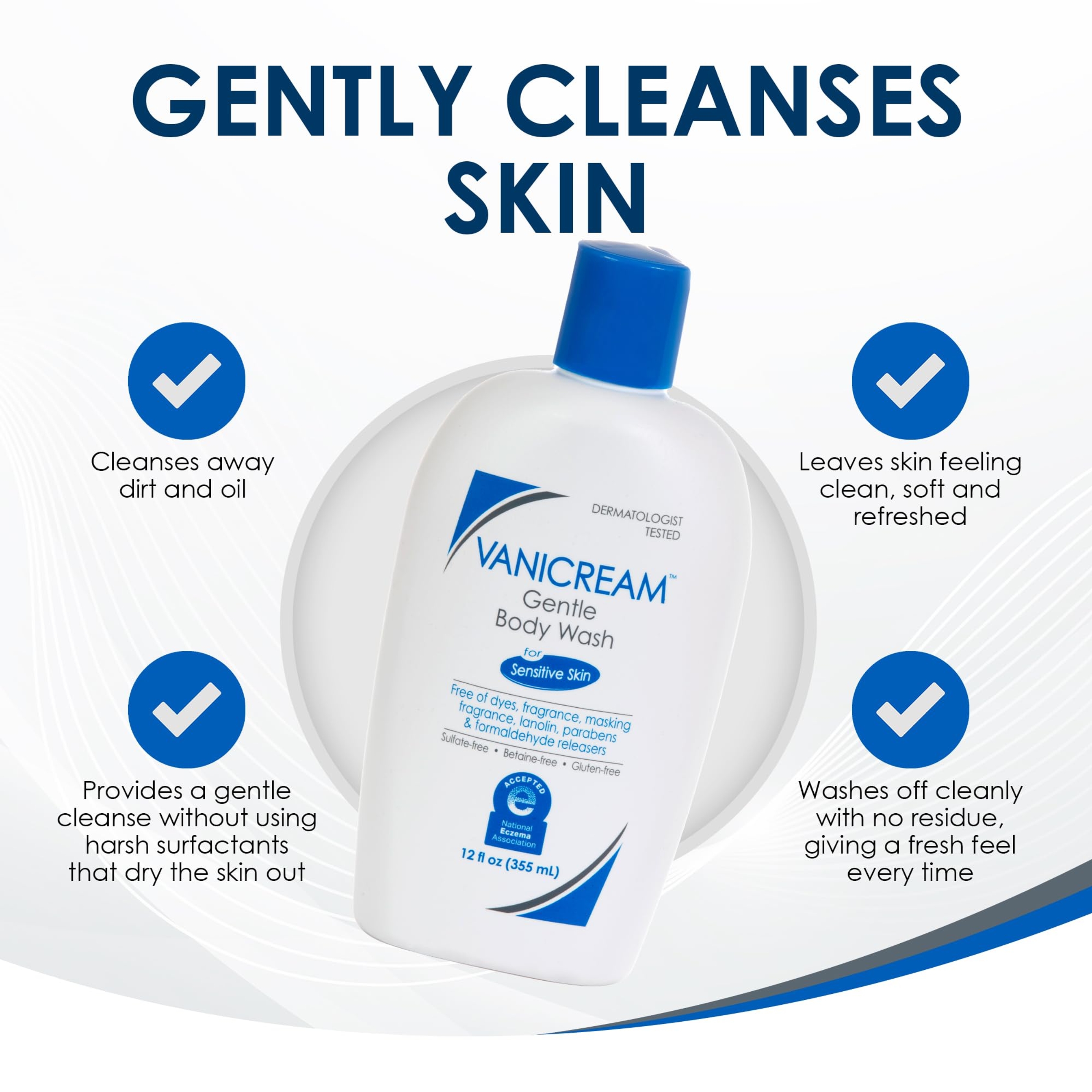 Vanicream Gentle Body Wash 12 fl.oz - Formulated Without Common Irritants for Sensitive Skin 5
