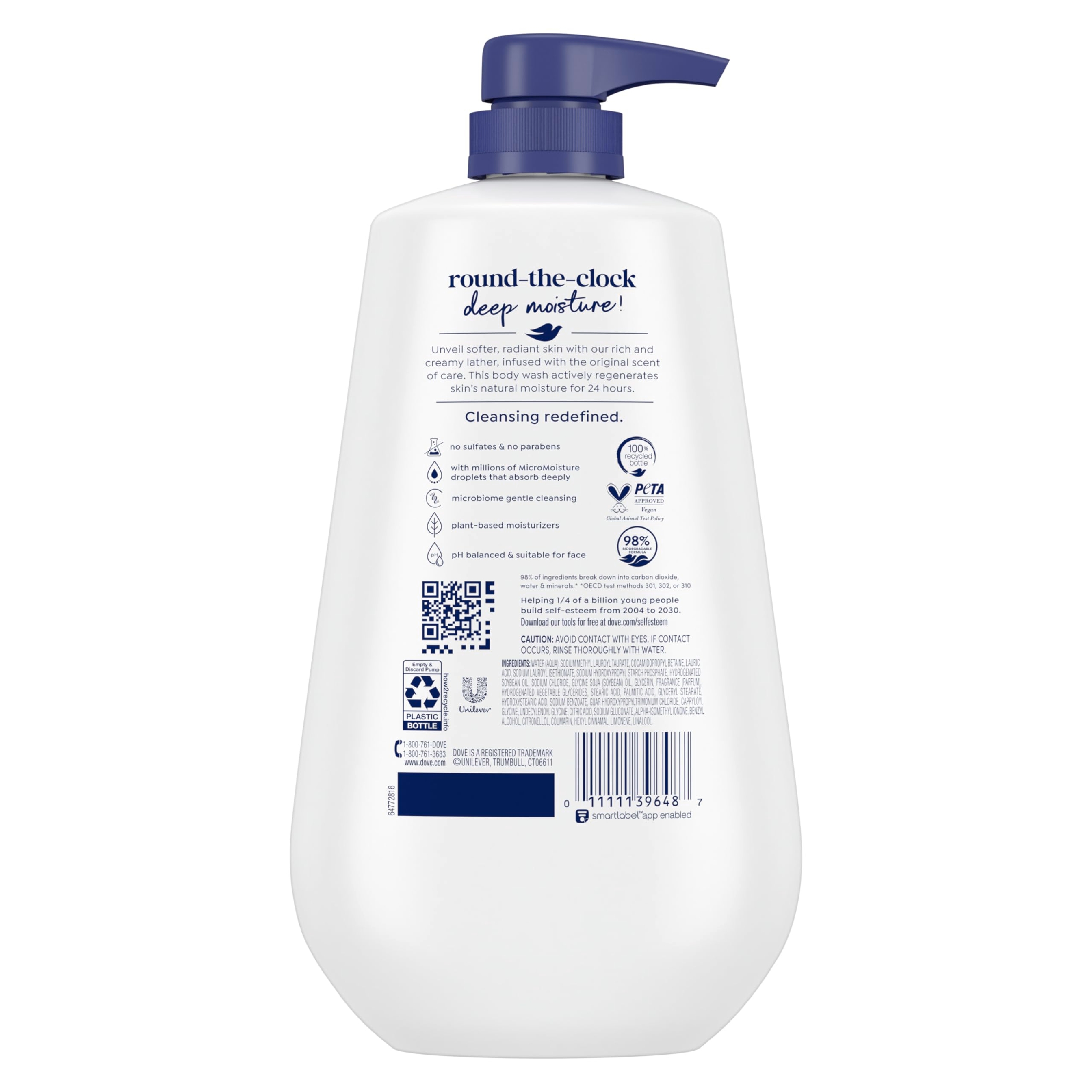 Dove Deep Moisture Body Wash 30.6 fl.oz - Moisturizing Skin Cleanser for 24HR Lotion-Soft Skin 12