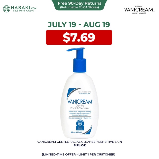 Vanicream Gentle Facial Cleanser 8 fl.oz - Formulated Without Common Irritants for Sensitive Skin — Out of stock