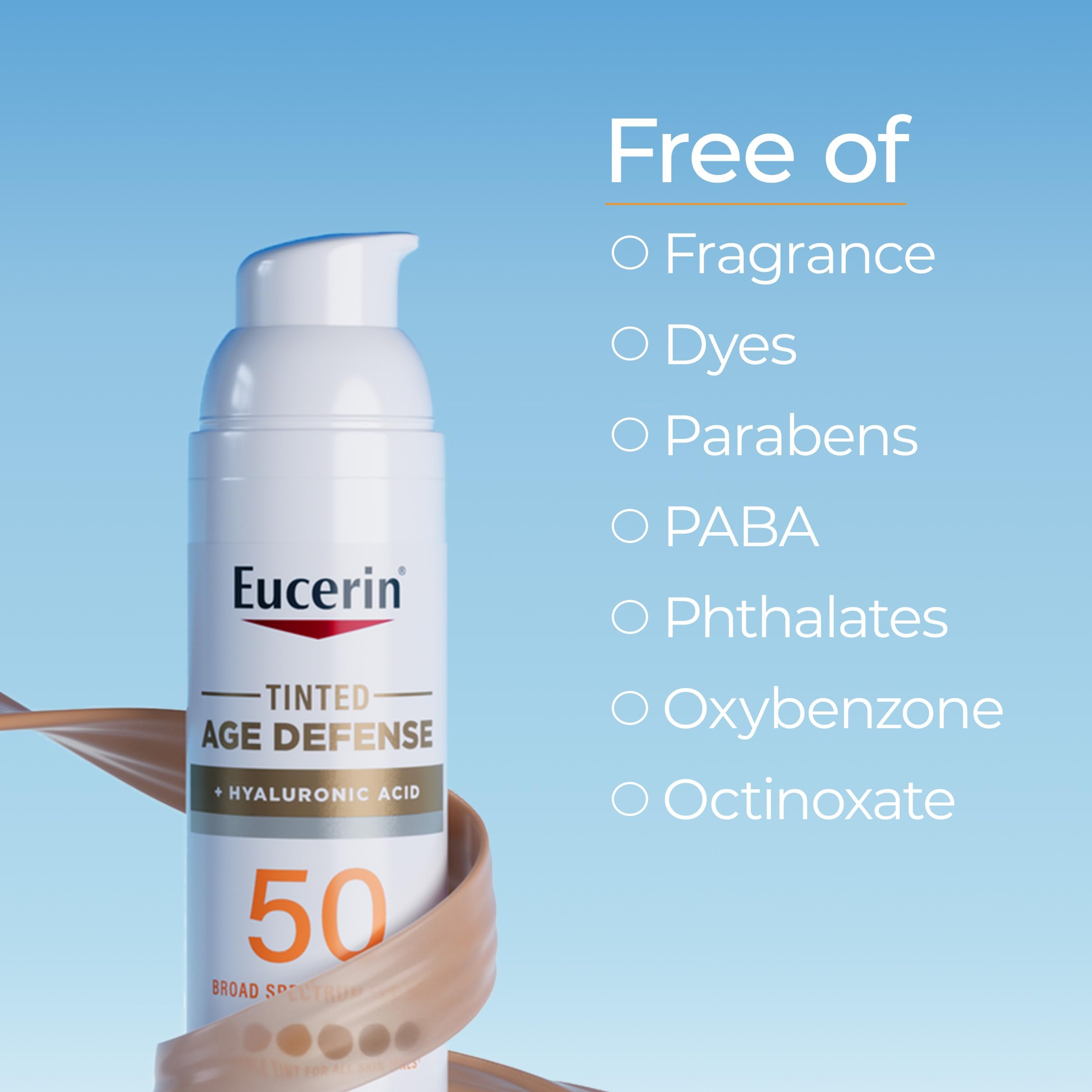 Eucerin Tinted Age Defense SPF 50 Face Sunscreen 2.5 fl.oz - More Even-Looking, Radiant Finish for All Skin Tones 6