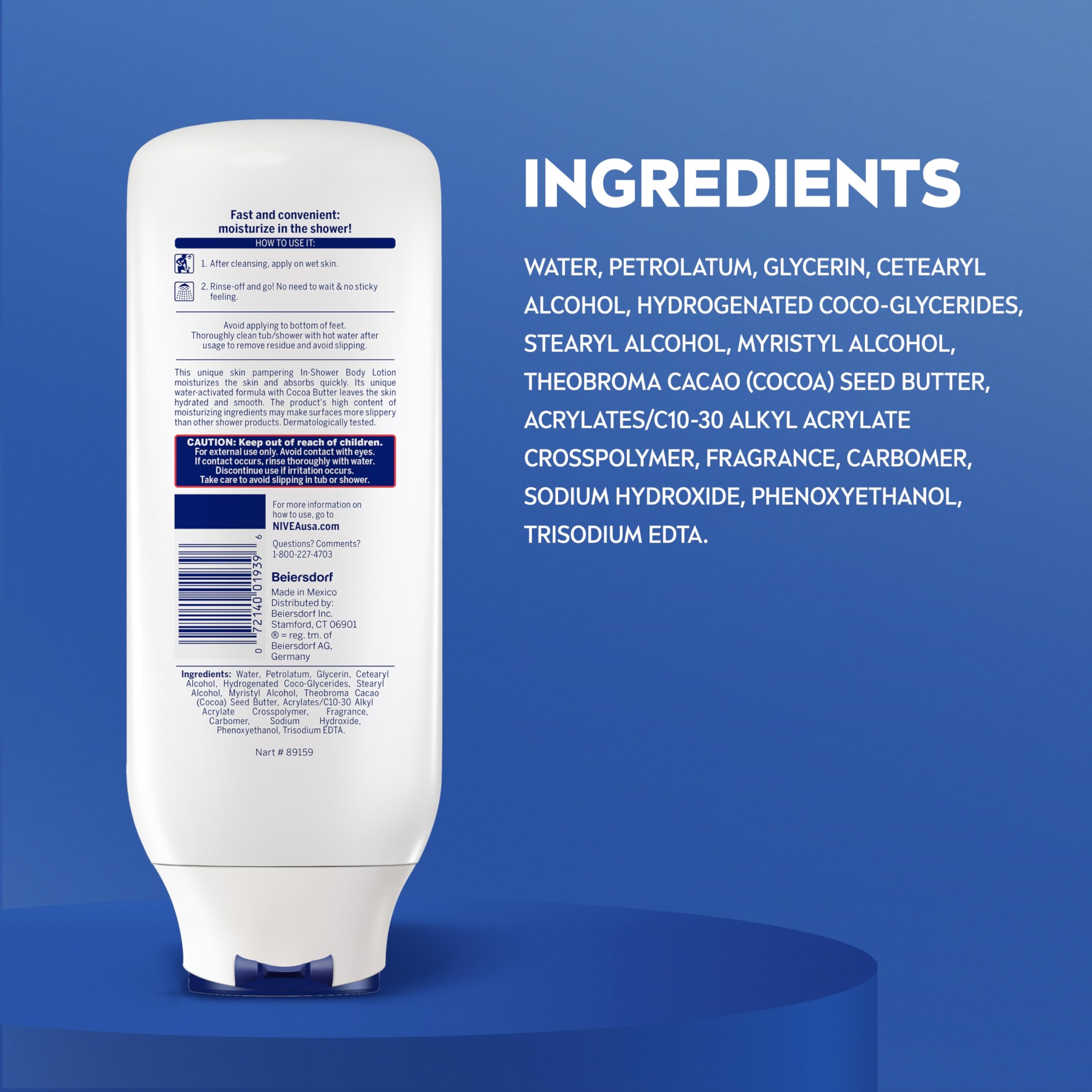 Nivea Cocoa Butter In-Shower Body Lotion 13.5 fl.oz - Water Activated In Shower Moisturizer with Cocoa Butter for Very Dry Skin 6
