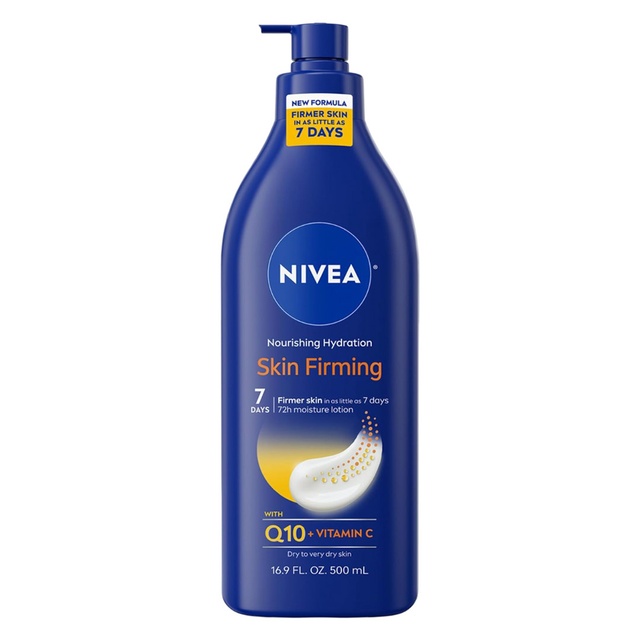 Nivea Skin Firming Nourishing Hydration Body Lotion 16.9 fl.oz - Q10 & Vitamin C Body Moisturizer for Dry to Very Dry Skin