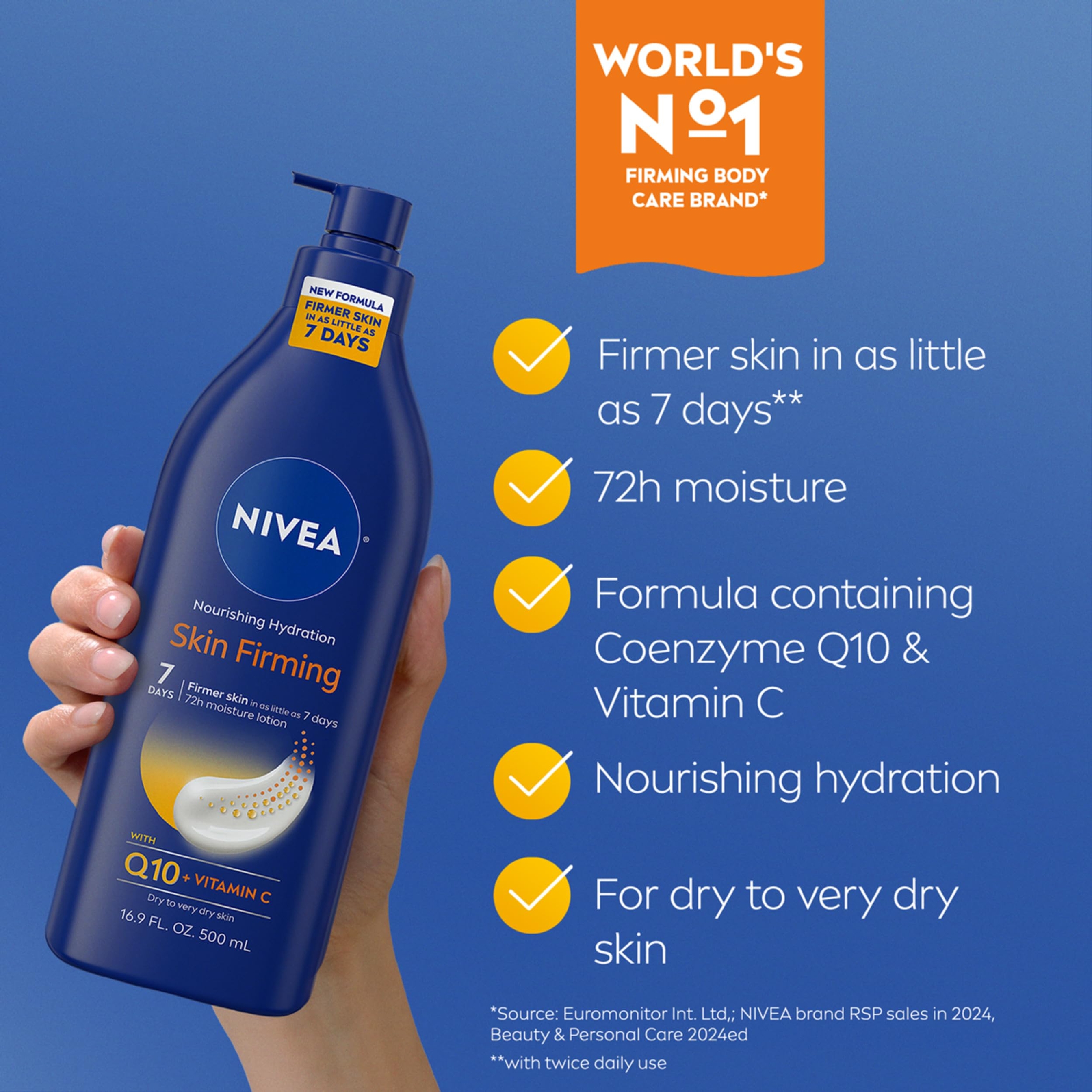 Nivea Skin Firming Nourishing Hydration Body Lotion 16.9 fl.oz - Q10 & Vitamin C Body Moisturizer for Dry to Very Dry Skin 3