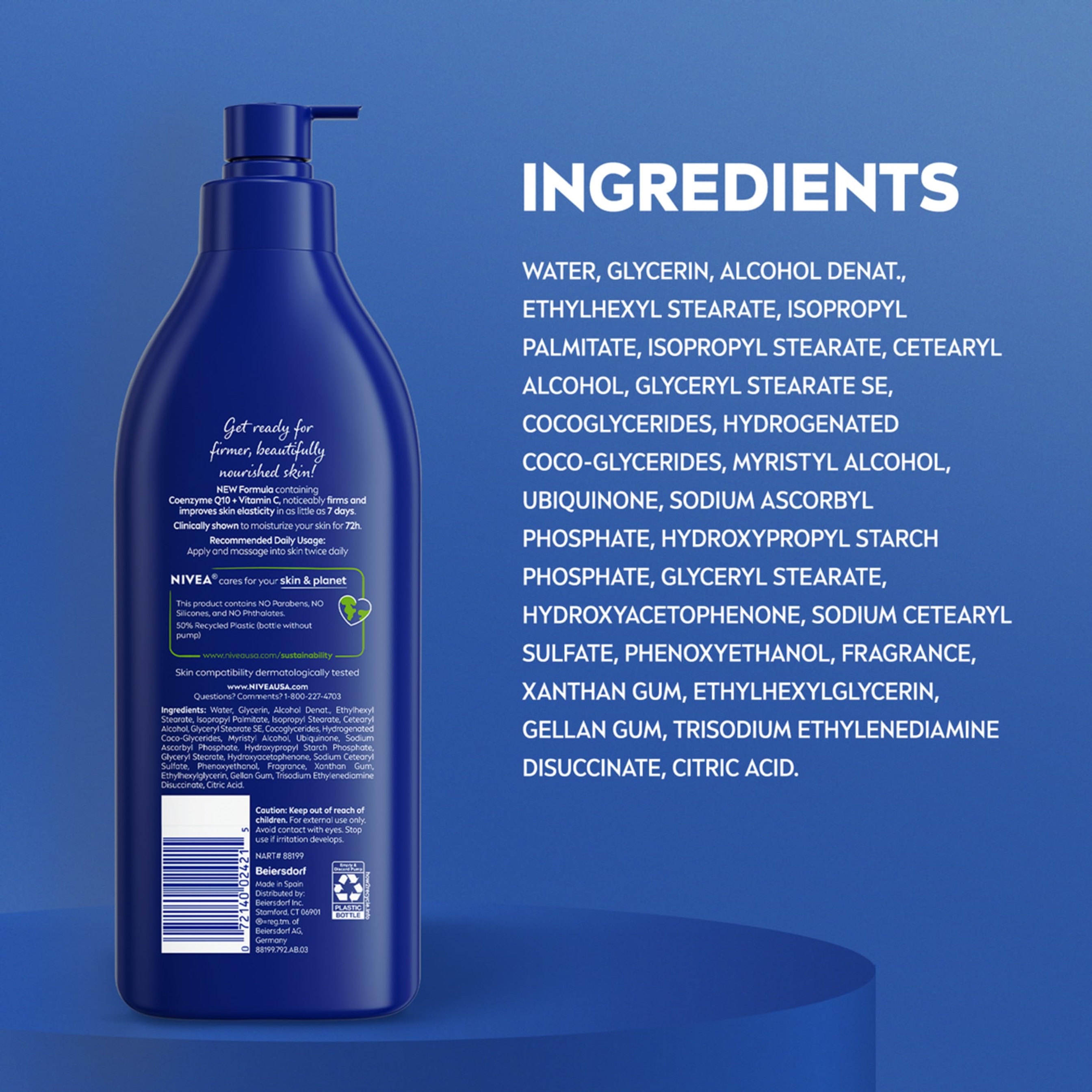 Nivea Skin Firming Nourishing Hydration Body Lotion 16.9 fl.oz - Q10 & Vitamin C Body Moisturizer for Dry to Very Dry Skin 8