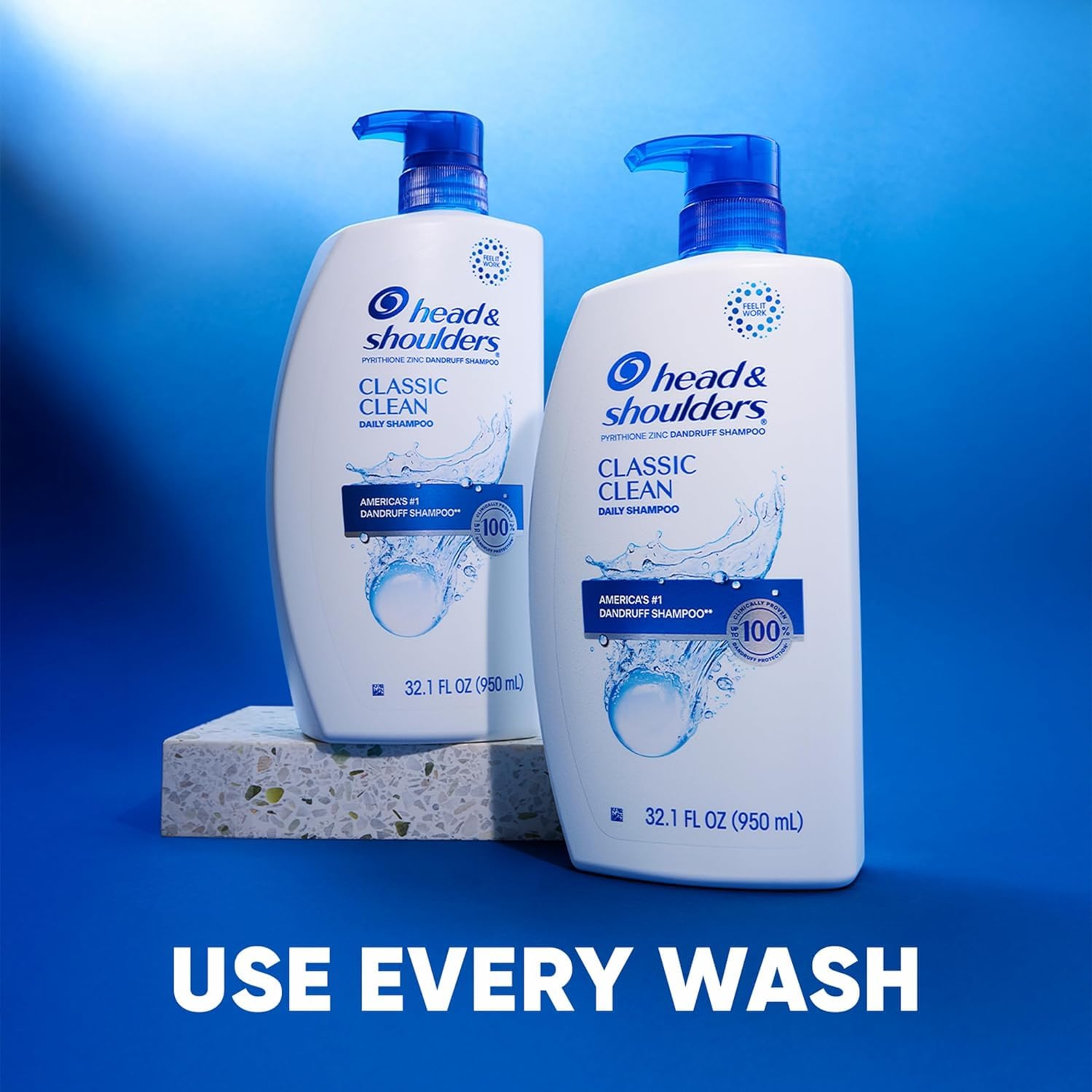 Head & Shoulders Classic Clean Dandruff Shampoo 28.2 fl.oz - 72H Dandruff Protection for Daily Use, Paraben Free 7