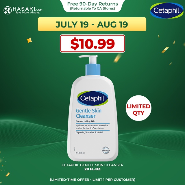 Cetaphil Gentle Skin Cleanser 20 fl.oz - Hydrating Face Wash for Normal to Dry, Sensitive Skin