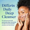 Differin Acne Daily Deep Cleanser 4 fl.oz - Face Wash with 5% Benzoyl Peroxide for Sensitive Skin 4