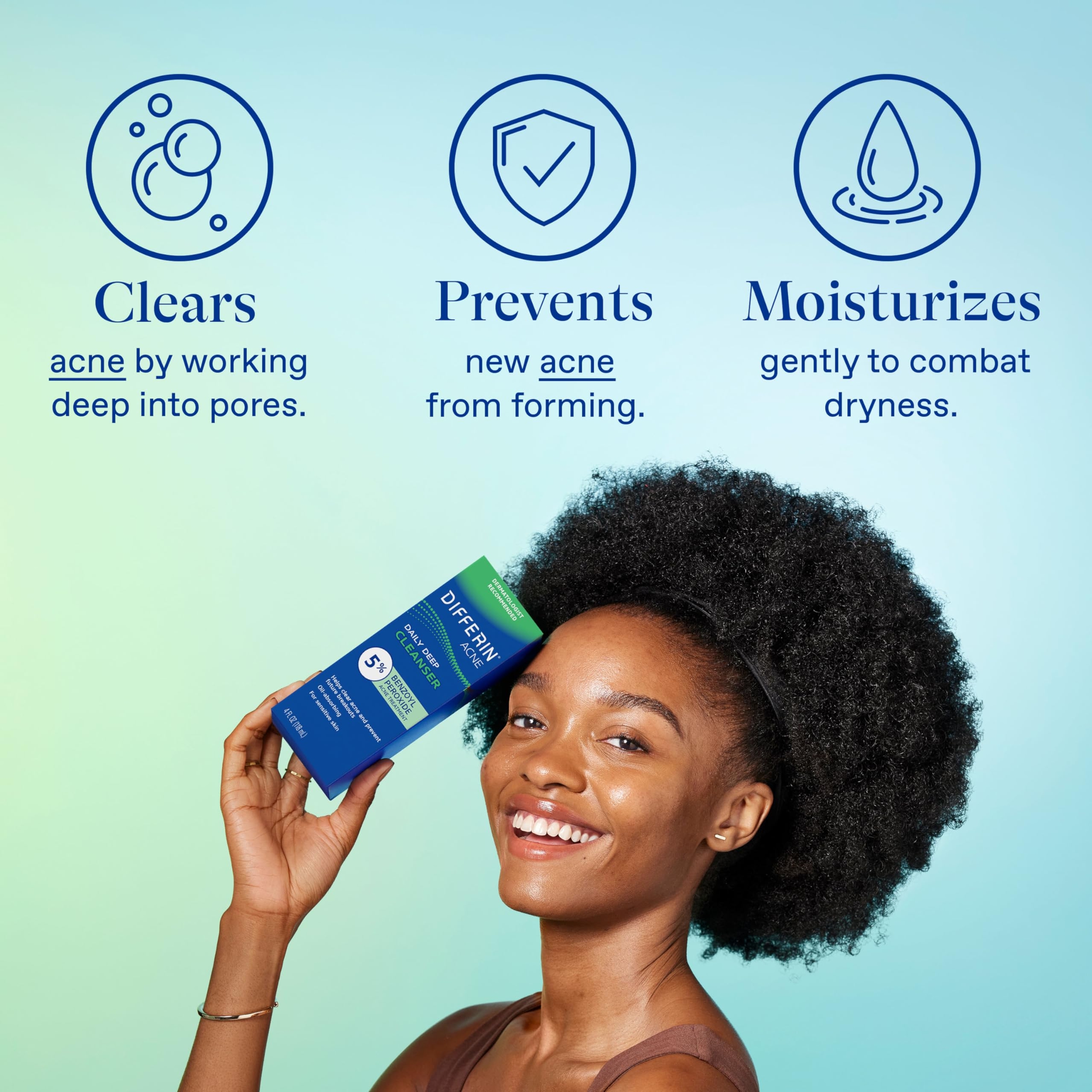 Differin Acne Daily Deep Cleanser 4 fl.oz - Face Wash with 5% Benzoyl Peroxide for Sensitive Skin 7