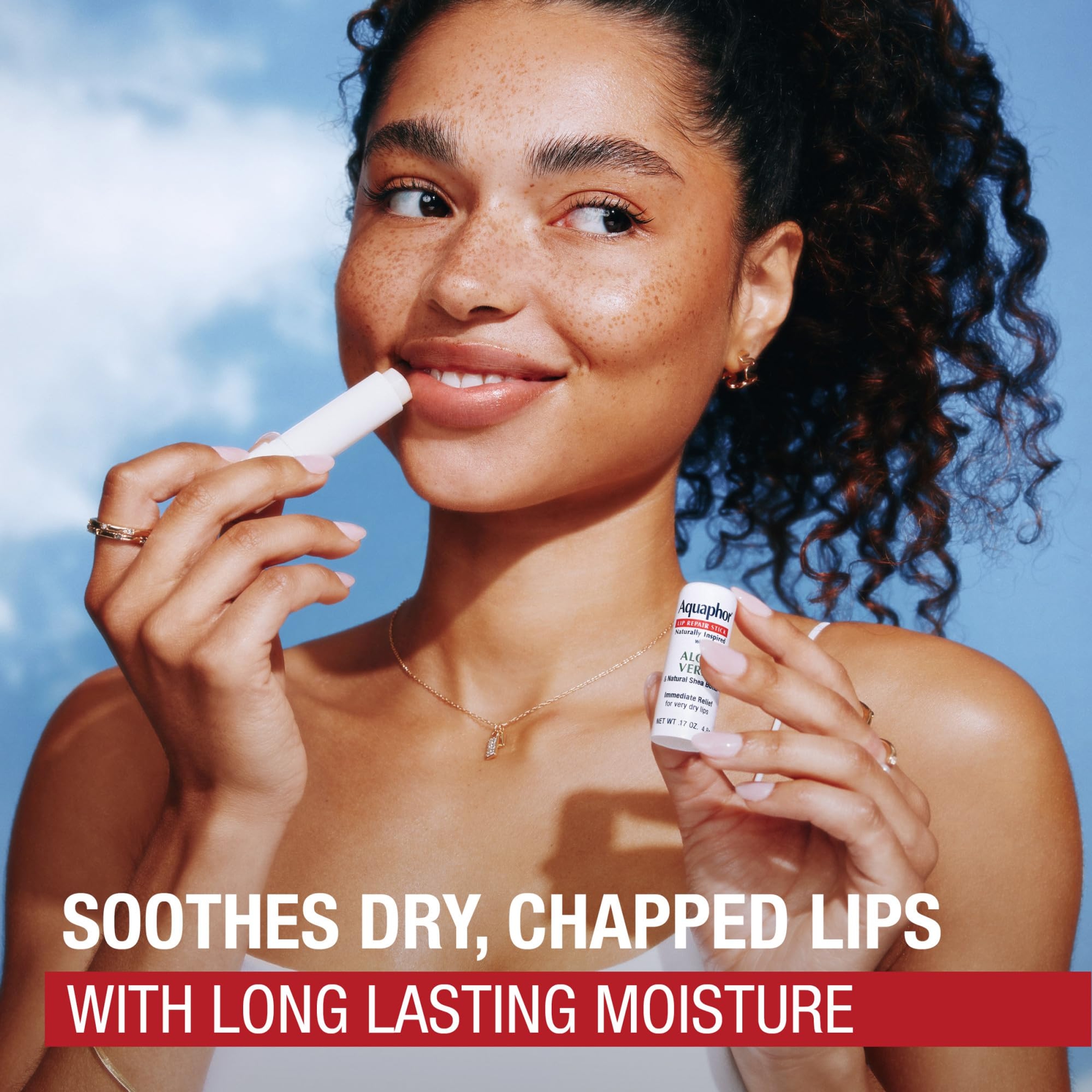 Aquaphor Naturally Inspired Lip Repair Stick, Aloe Vera, 0.17 oz - Hydrating Lip Balm Immediately Relieves Dryness 5