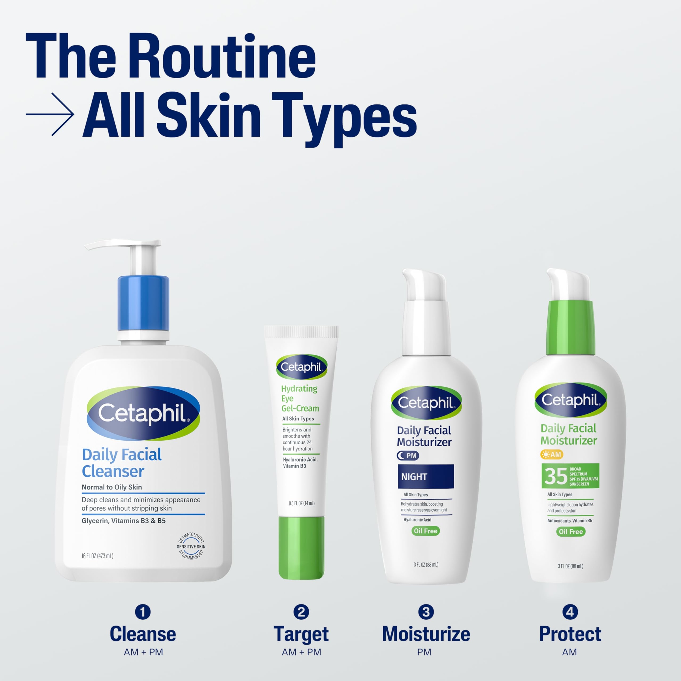 Cetaphil Daily Facial Moisturizer SPF 35 3 fl.oz - Daily Oil Free Facial Moisturizer for All Skin Types 6