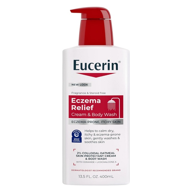 Eucerin Eczema Relief Cream & Body Wash 13.5 fl.oz - Calms Dry, Itchy & Eczema-Prone Skin