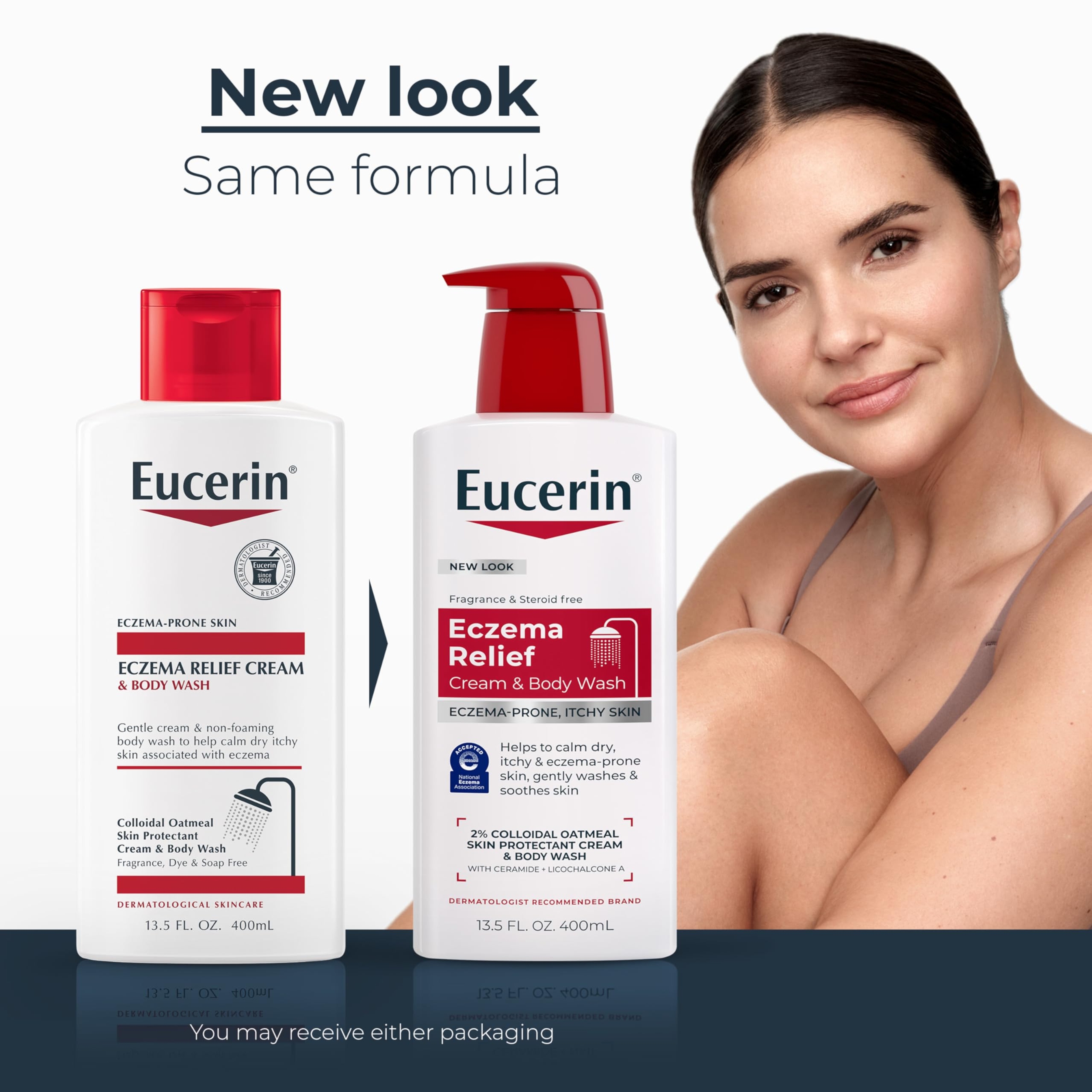 Eucerin Eczema Relief Cream & Body Wash 13.5 fl.oz - Calms Dry, Itchy & Eczema-Prone Skin 2