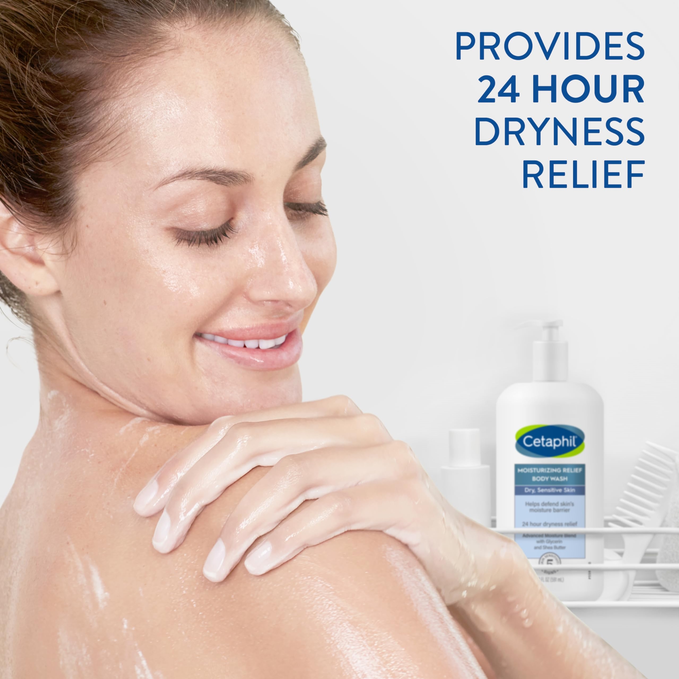 Cetaphil Body Wash, Moisturizing Relief Body Wash for Sensitive Skin, Creamy Rich Formula Gently Cleanses and Gives 24 Hour Relief to Dry Skin, Hypoallergenic, Fragrance Free, 20 oz 11