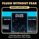 DUDE Wipes Shea BUTTer Flushable Wipes - Extra-Large Adult Wet Wipes - 3 Pack (144 Count) - Infused with Coconut Oil, Vitamin E, and Aloe - Septic and Sewer Safe 36