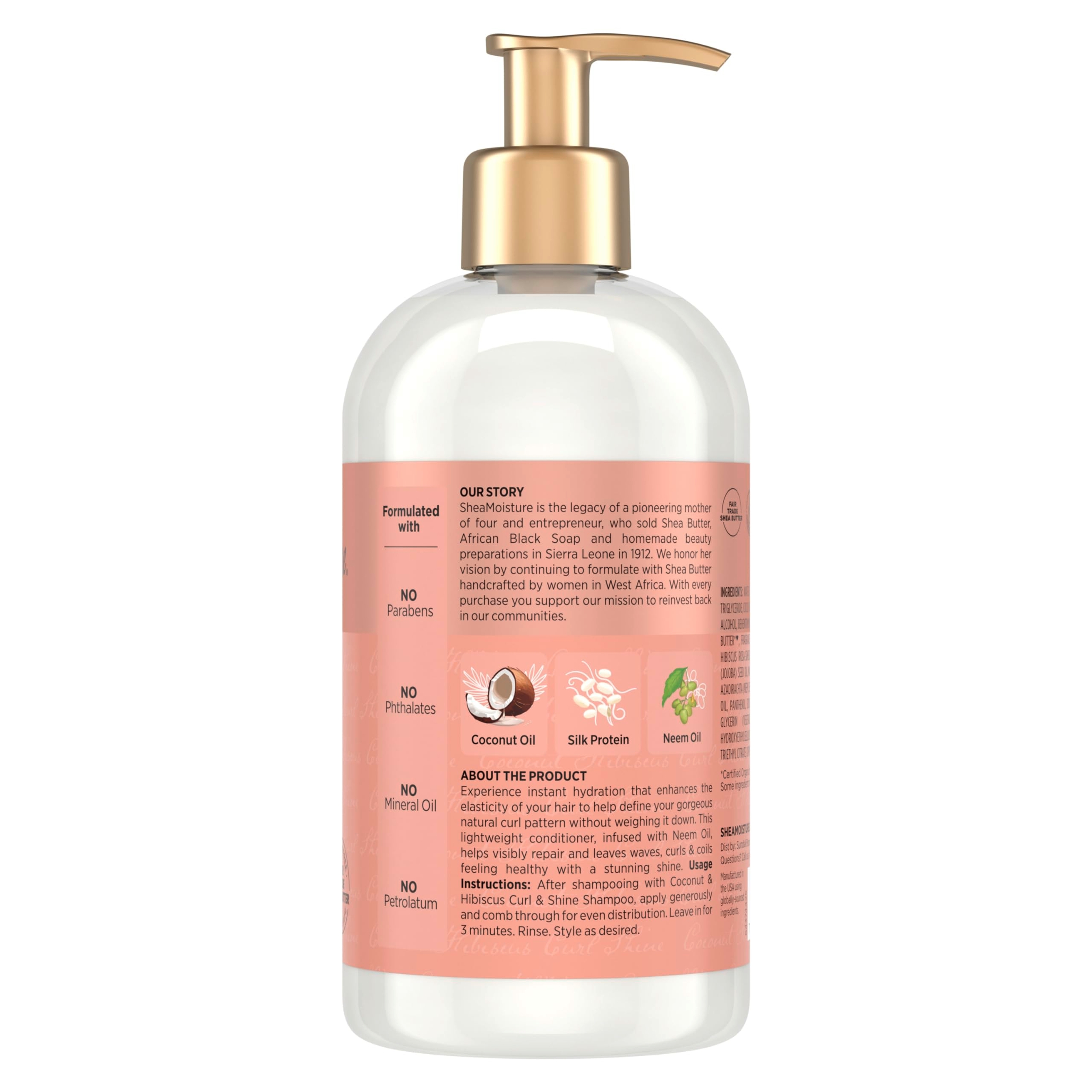 SheaMoisture Curl & Shine Conditioner 13 fl.oz - Coconut & Hibiscus, for Thick & Curly Hair to Moisturize & Soften 8