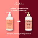 SheaMoisture Curl & Shine Conditioner 13 fl.oz - Coconut & Hibiscus, for Thick & Curly Hair to Moisturize & Soften 2