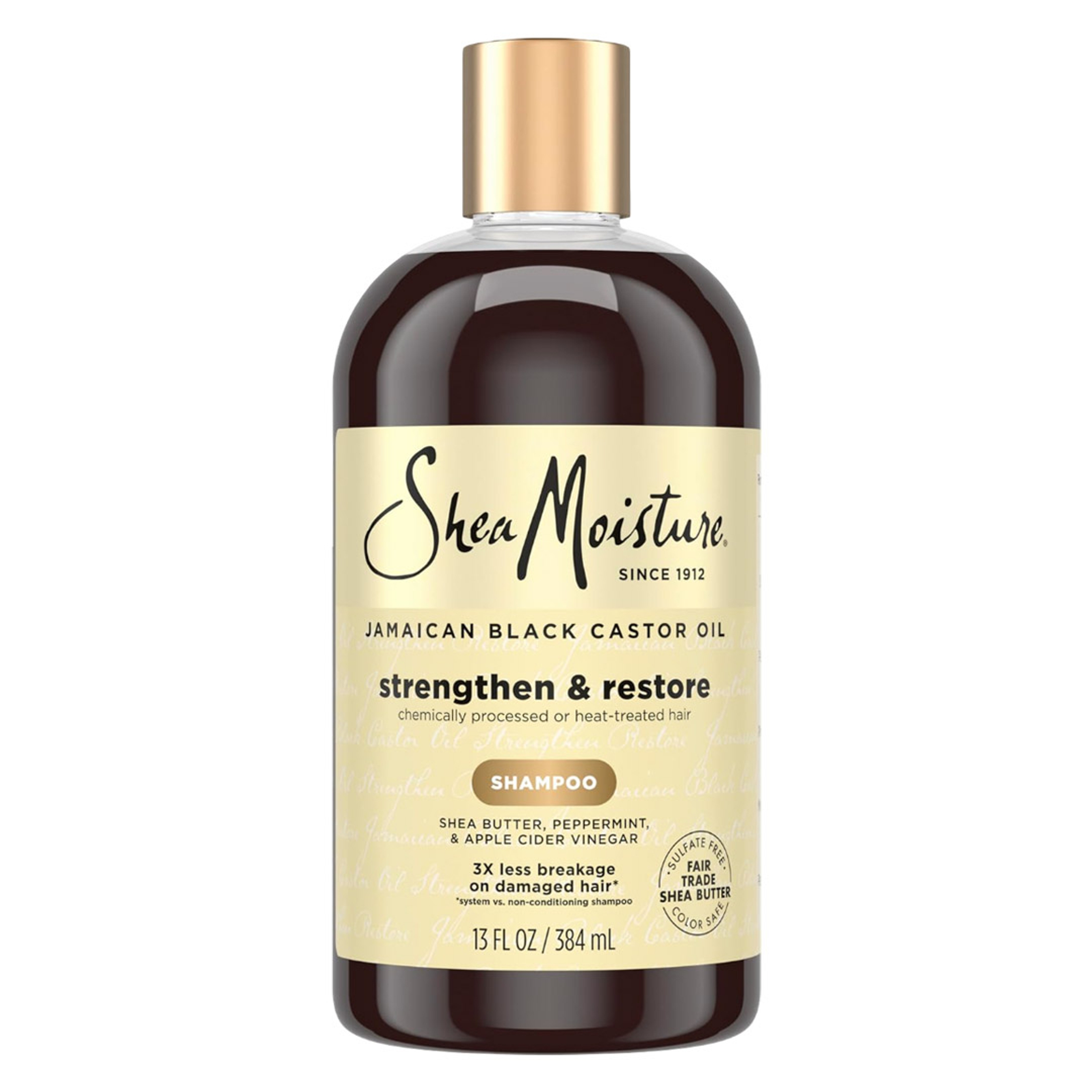 SheaMoisture Strengthen & Restore Shampoo 13 fl.oz - Pure Jamaican Black Castor Oil for Damaged Hair 1