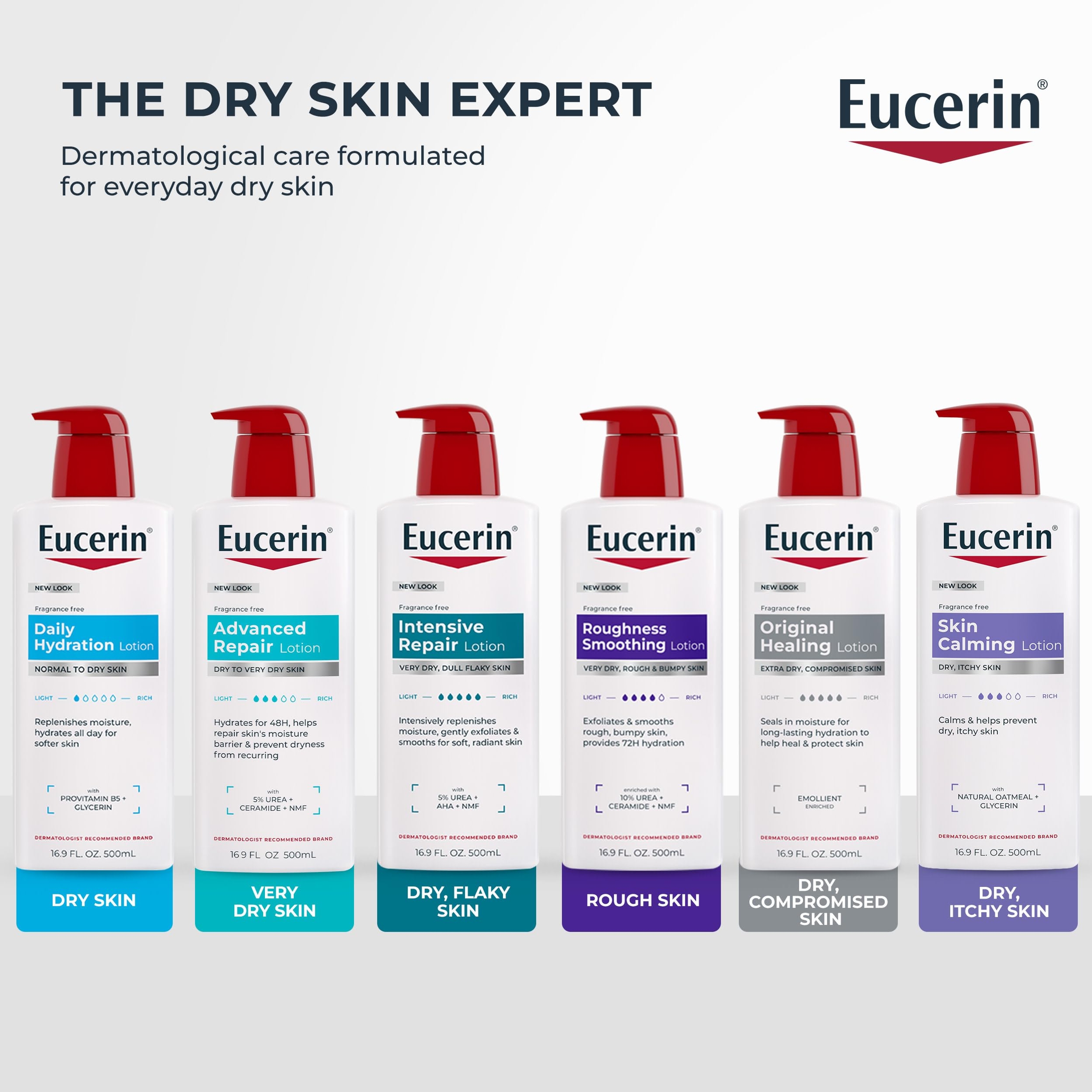 Eucerin Roughness Relief Lotion 16.9 fl.oz - Urea Enriched Body Moisturizer for Rough, Bumpy & Dry Skin 12