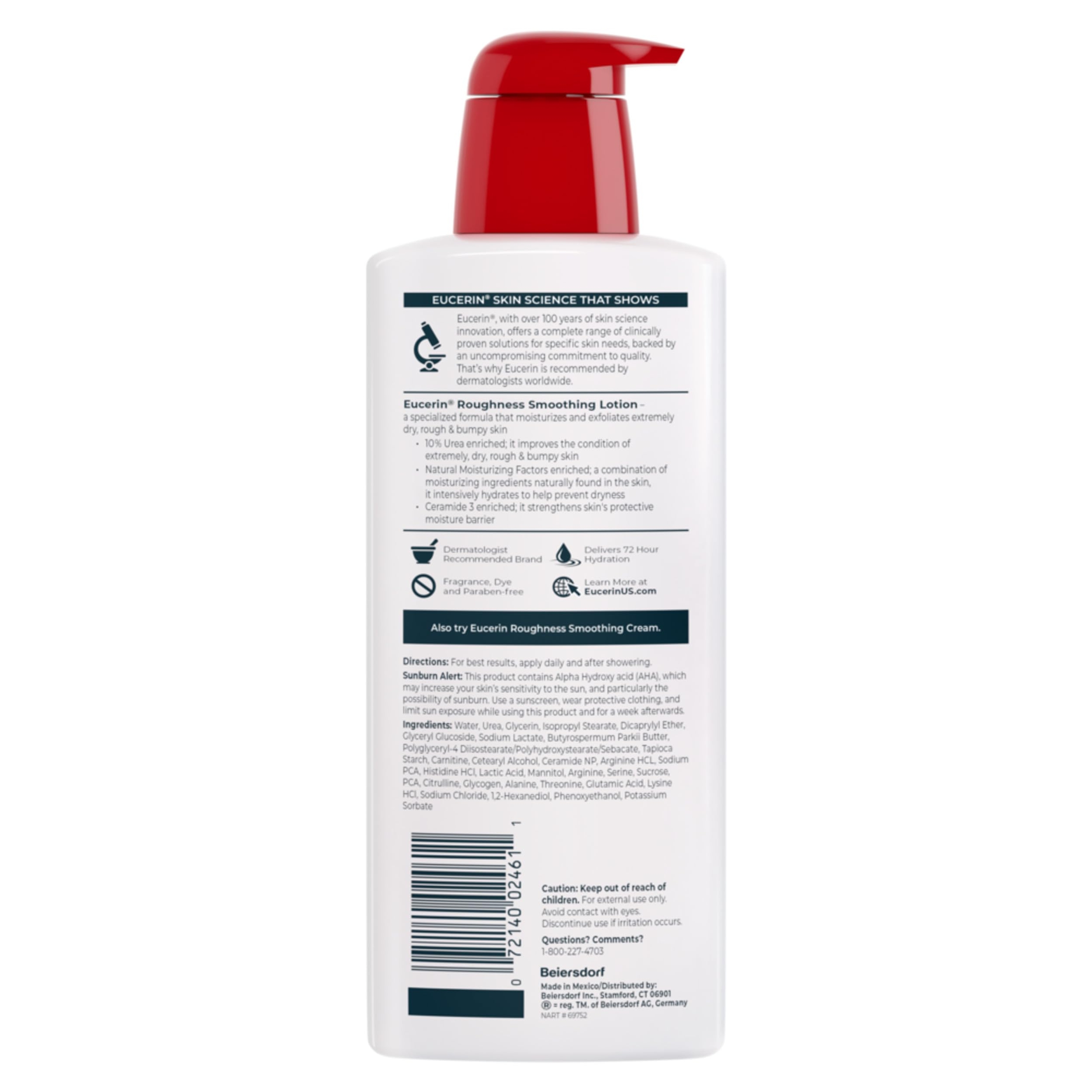 Eucerin Roughness Relief Lotion 16.9 fl.oz - Urea Enriched Body Moisturizer for Rough, Bumpy & Dry Skin 14