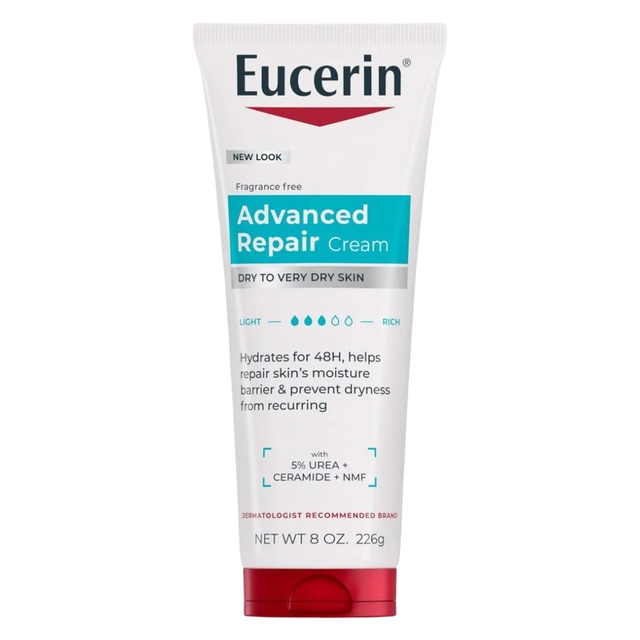 Eucerin Advanced Repair Cream 8 oz - Body Moisturizer for Dry Skin, 48 Hours of Hydration