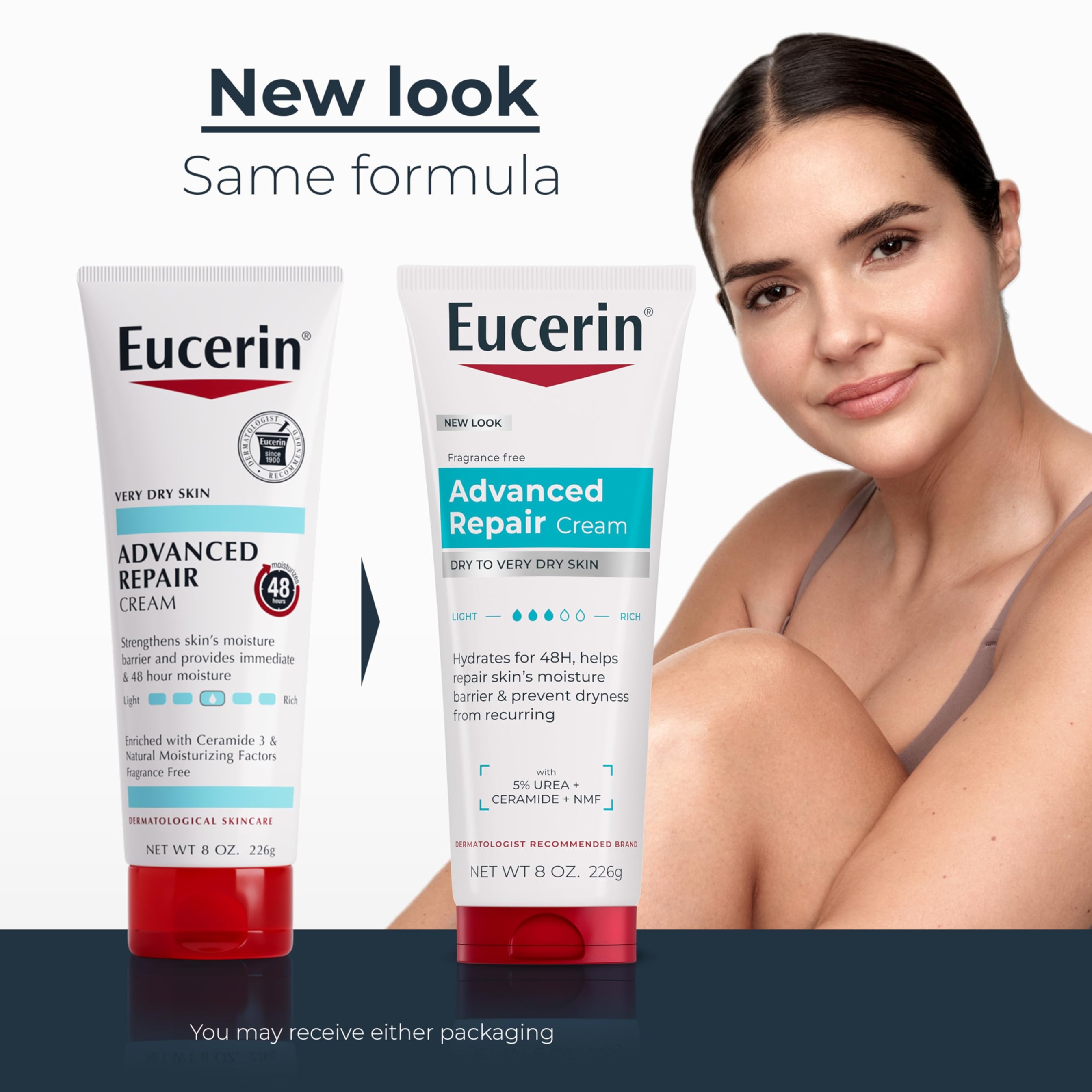 Eucerin Advanced Repair Cream 8 oz - Body Moisturizer for Dry Skin, 48 Hours of Hydration 2