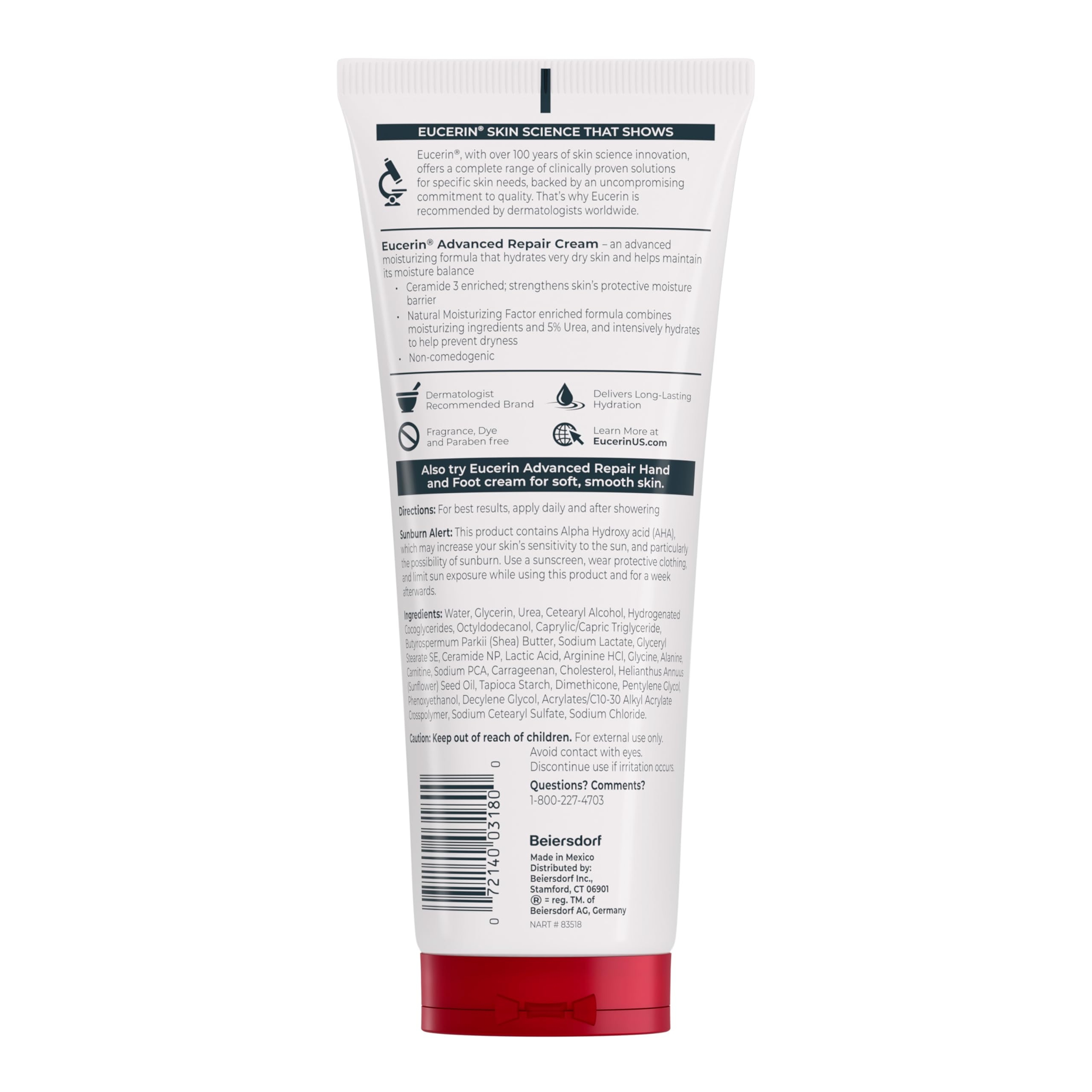 Eucerin Advanced Repair Cream 8 oz - Body Moisturizer for Dry Skin, 48 Hours of Hydration 11