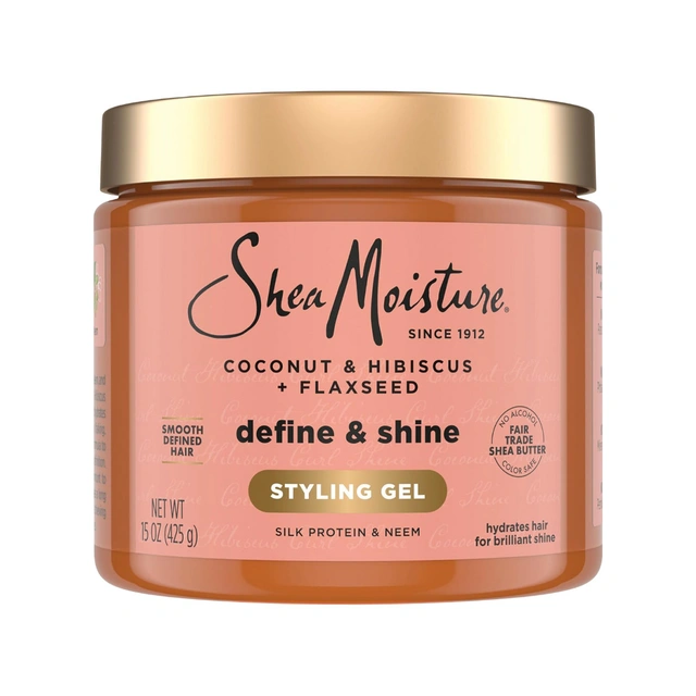 SheaMoisture Define & Shine Styling Gel 15 oz - Hydrates Hair for Brilliant Shine