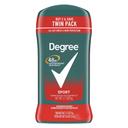 Degree Men Sport Antiperspirant Deodorant Stick 2.7 oz (Pack of 2) - 48-Hour Sweat & Odor Protection 1