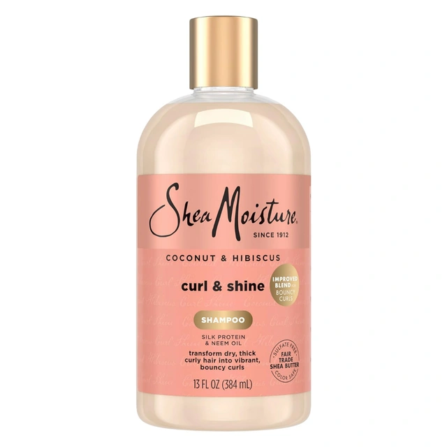 SheaMoisture Curl & Shine Shampoo 13 fl.oz - Coconut & Hibiscus, for Thick & Curly Hair