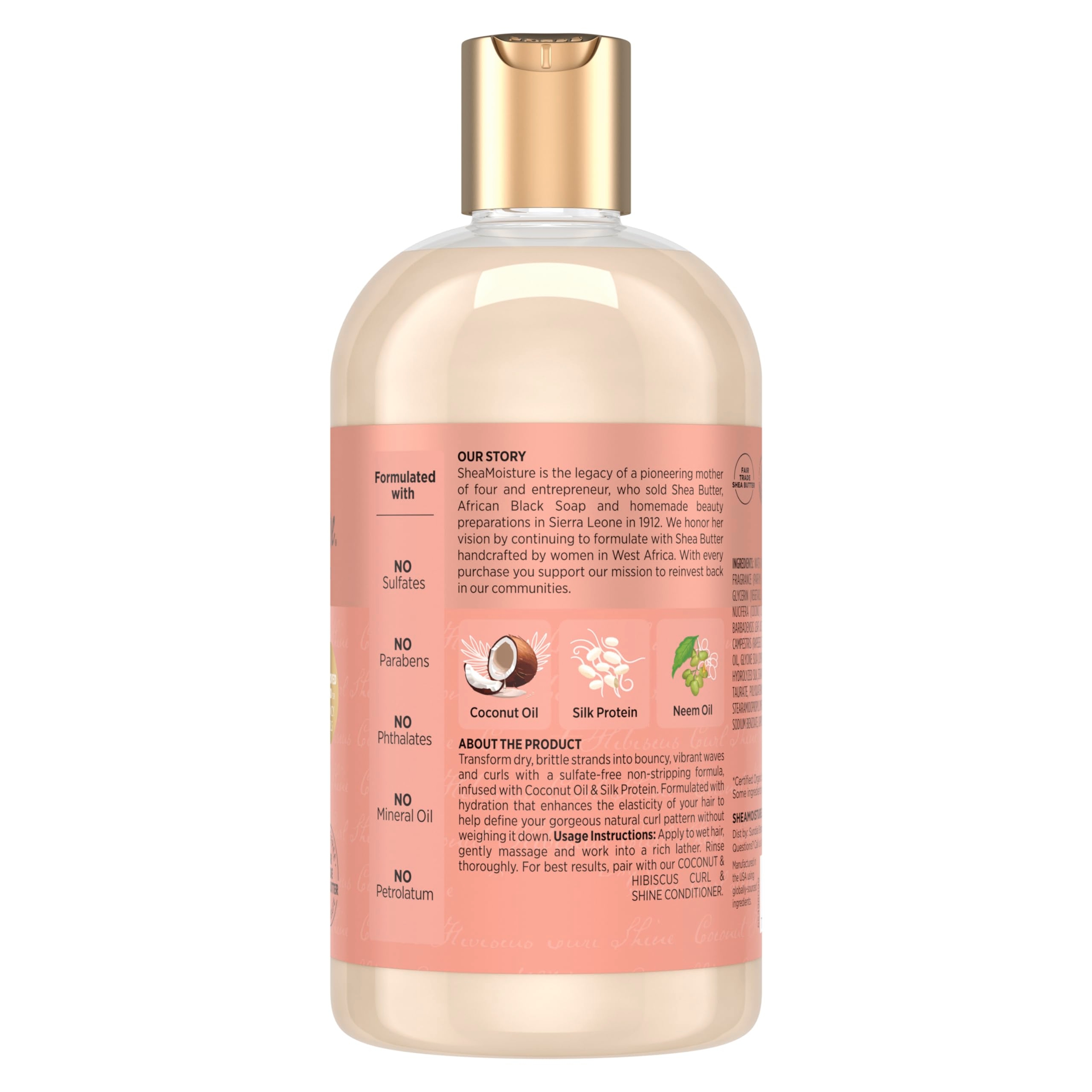 SheaMoisture Curl & Shine Shampoo 13 fl.oz - Coconut & Hibiscus, for Thick & Curly Hair 8