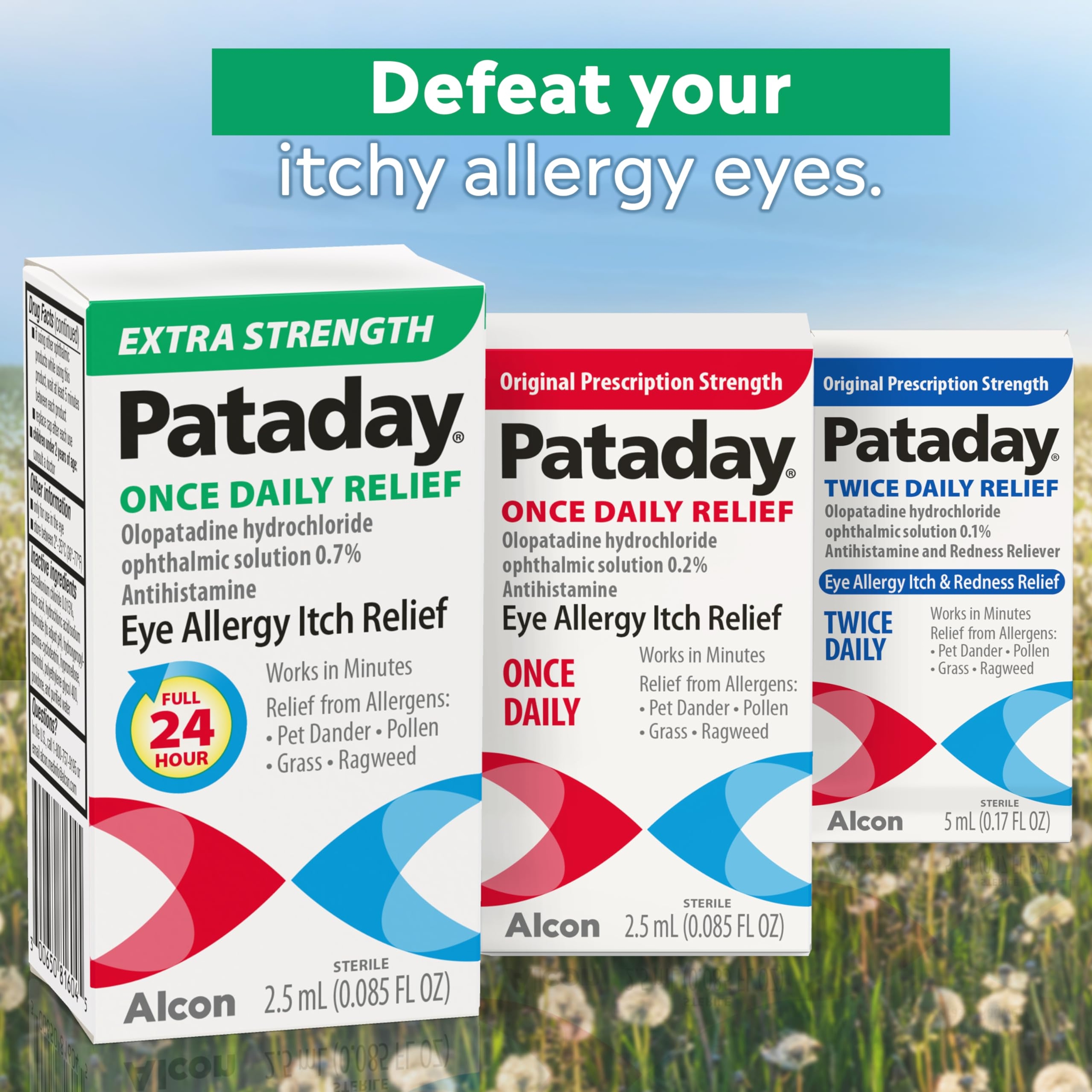 Alcon Pataday Once Daily Allergy Eye Drops for Itchy Eyes 0.085 fl.oz (Pack of 2) 7
