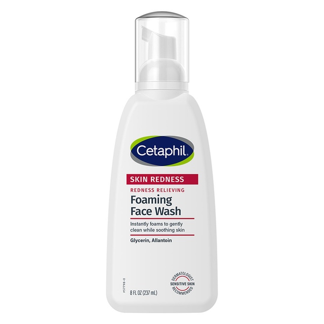 Cetaphil Redness Relieving Foaming Face Wash 8 fl.oz - Gentle Foaming Cleanser Calms Redness & Irritation