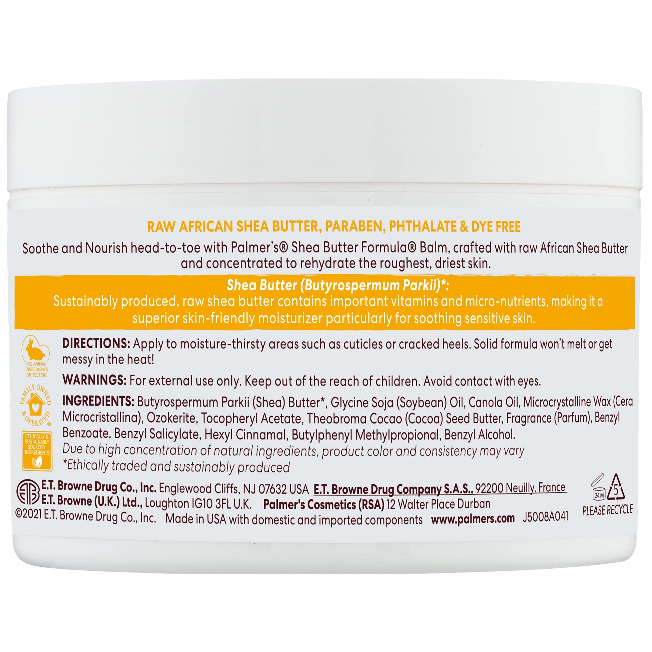 Palmer's Raw Shea Nourish Body Balm 7.25 oz - 48H Moisture, Soothing & Nourishing Body Moisturizer for Rough Skin 10