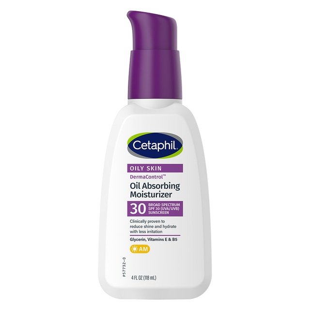 Cetaphil DermaControl Oil Absorbing Moisturizer SPF 30 4 fl.oz - Daily Face Cream Reduces Shine & Hydrates Skin