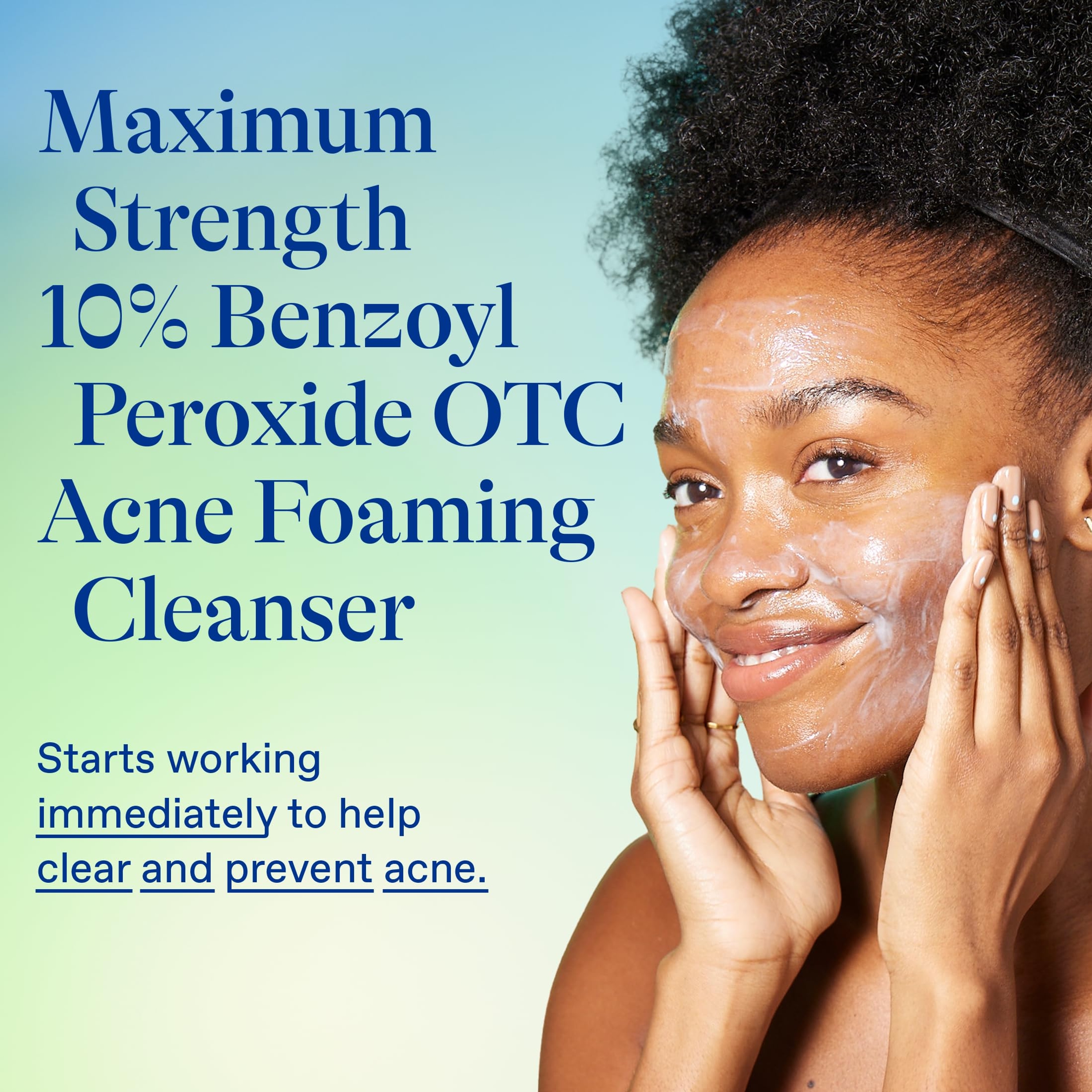 Differin Acne Foaming Cleanser 5 fl.oz - Acne Face Wash with 10% Benzoyl Peroxide for Face & Body 4