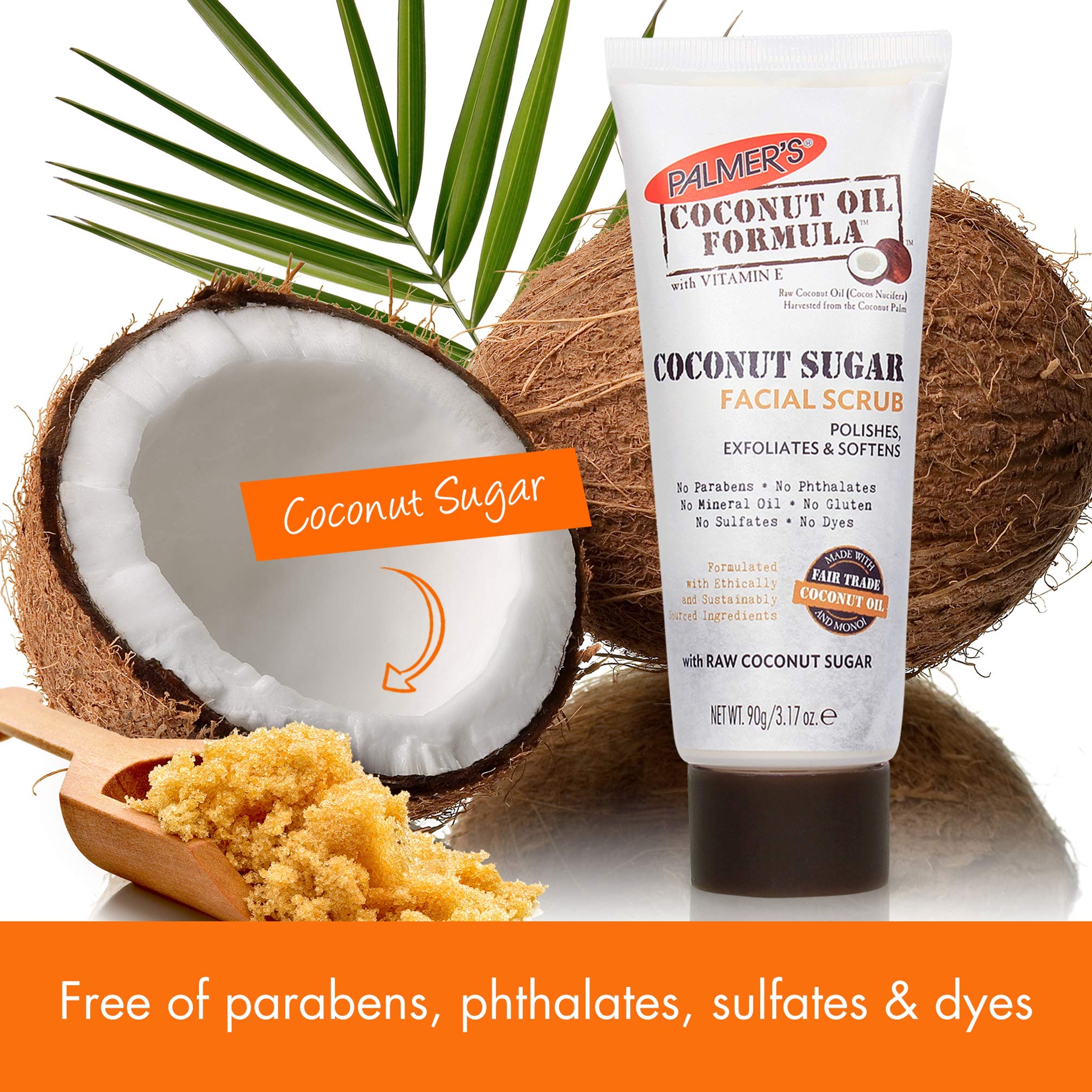 Palmer's Raw Coconut Sugar Facial Scrub 3.17 oz - Polishes, Exfoliates & Softens for Smooth, Radiant Skin 4
