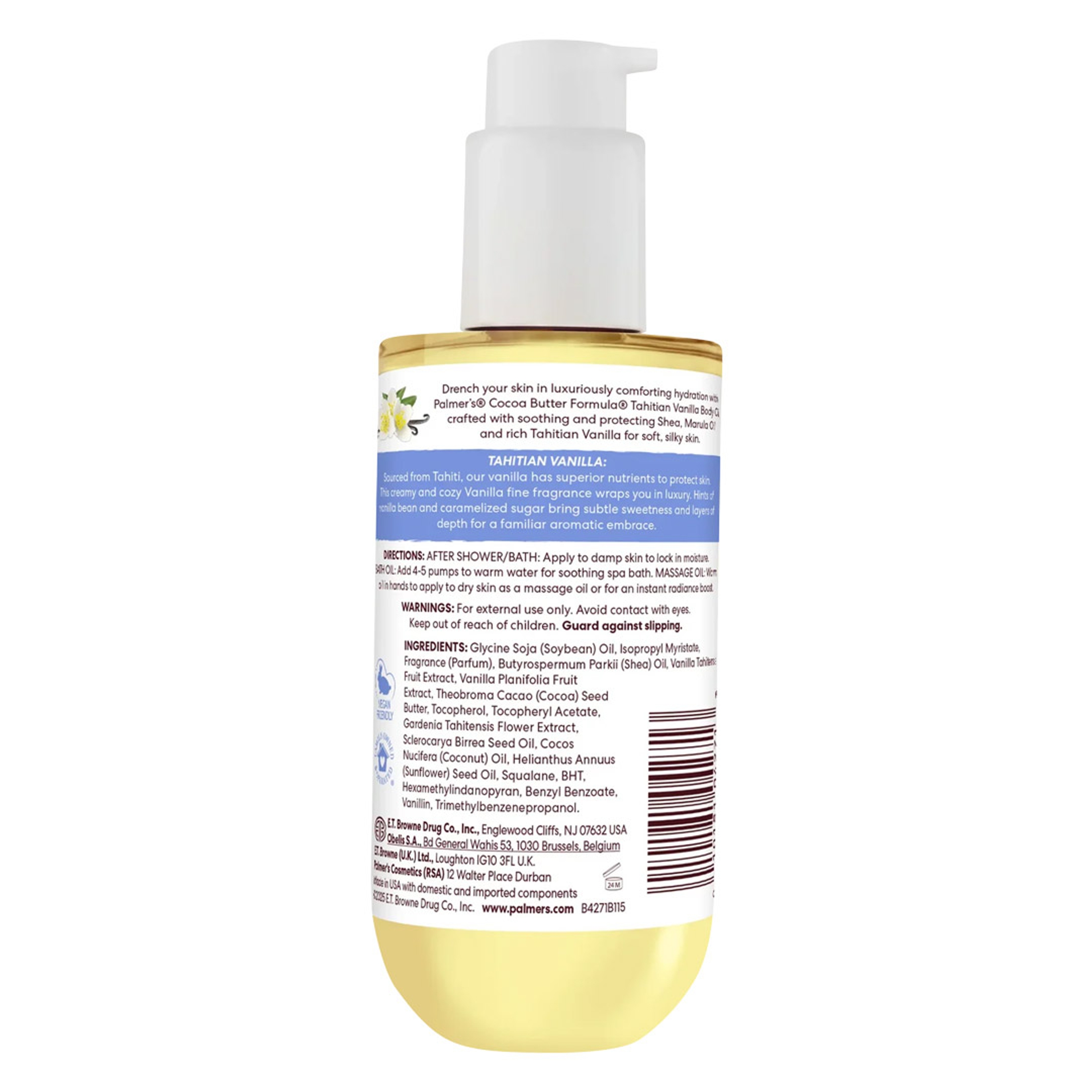 Palmer's Tahitian Vanilla Moisture Drenching Body Oil 6.5 fl.oz - 72H Hydration, Protects & Softens Dry Skin 9