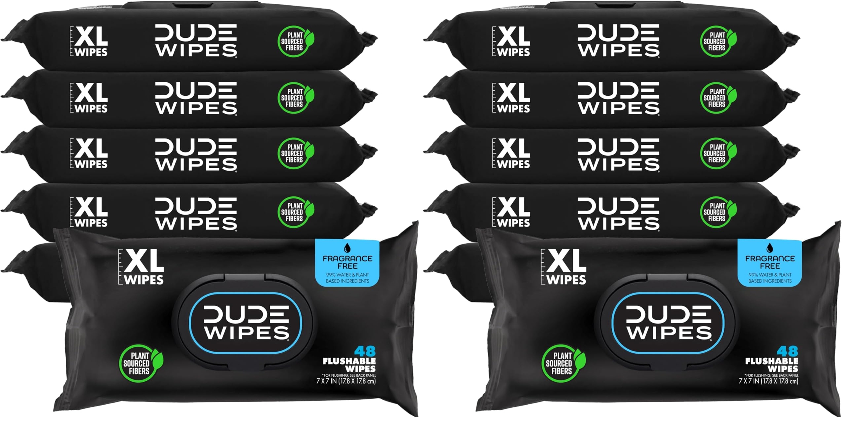 DUDE Wipes Mint Chill Flushable Wipes - Extra-Large Adult Wet Wipes - 1 Pack (48 Count), Travel Pack - Infused with Tea Tree Oil, Vitamin E, and Aloe - Septic and Sewer Safe 40