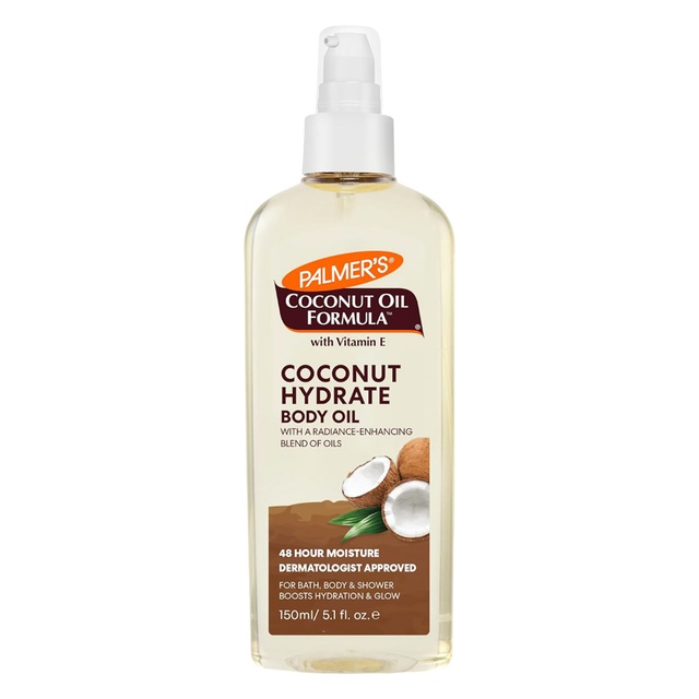 Palmer's Coconut Hydrate Body Oil 5.1 fl.oz - Body Moisturizer with Green Coffee Extract, Bath Oil for Dry Skin