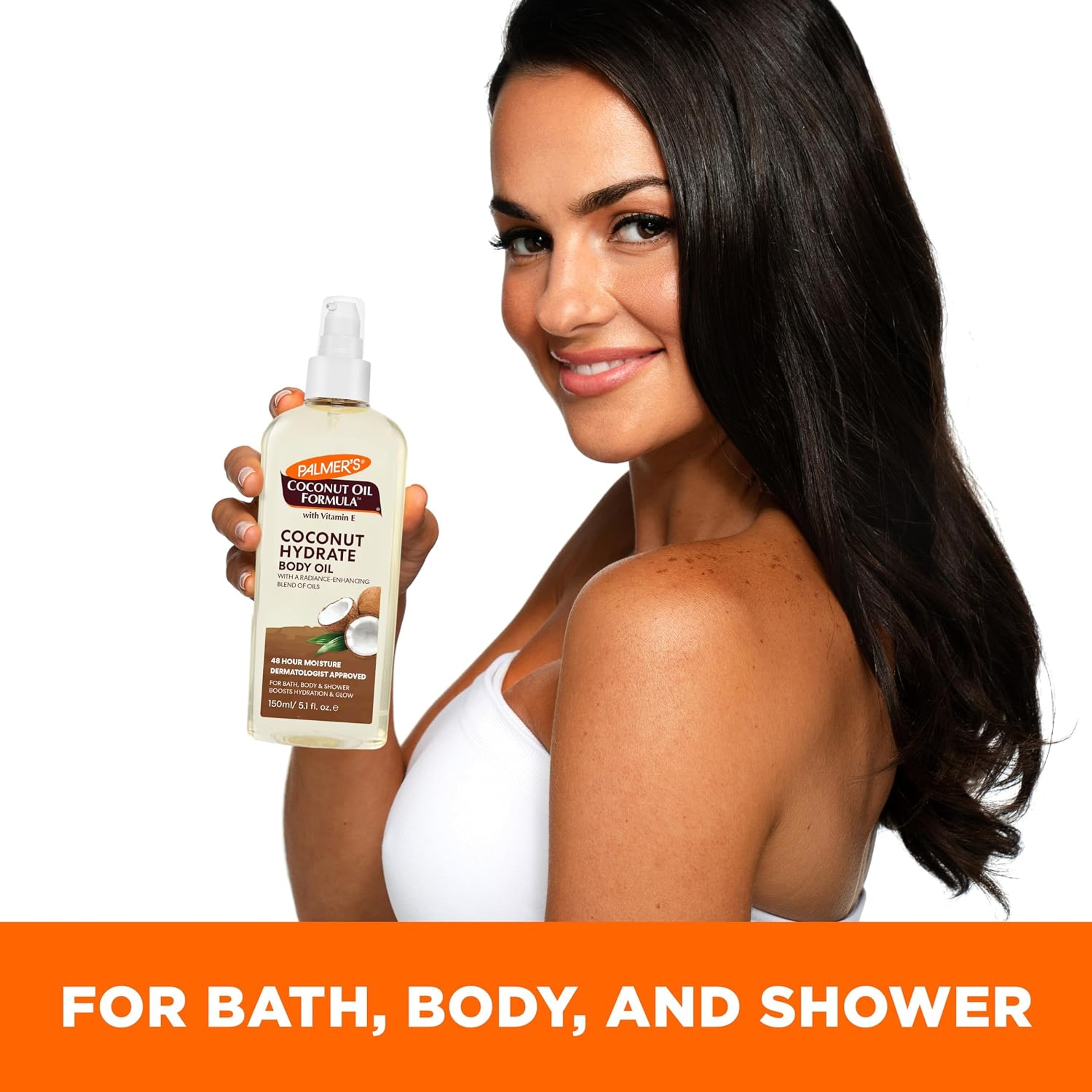 Palmer's Coconut Hydrate Body Oil 5.1 fl.oz - Body Moisturizer with Green Coffee Extract, Bath Oil for Dry Skin 5