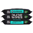 DUDE Wipes Mint Chill Flushable Wipes - Extra-Large Adult Wet Wipes - 3 Pack (144 Count) - Infused with Tea Tree Oil, Vitamin E, and Aloe - Septic and Sewer Safe 1