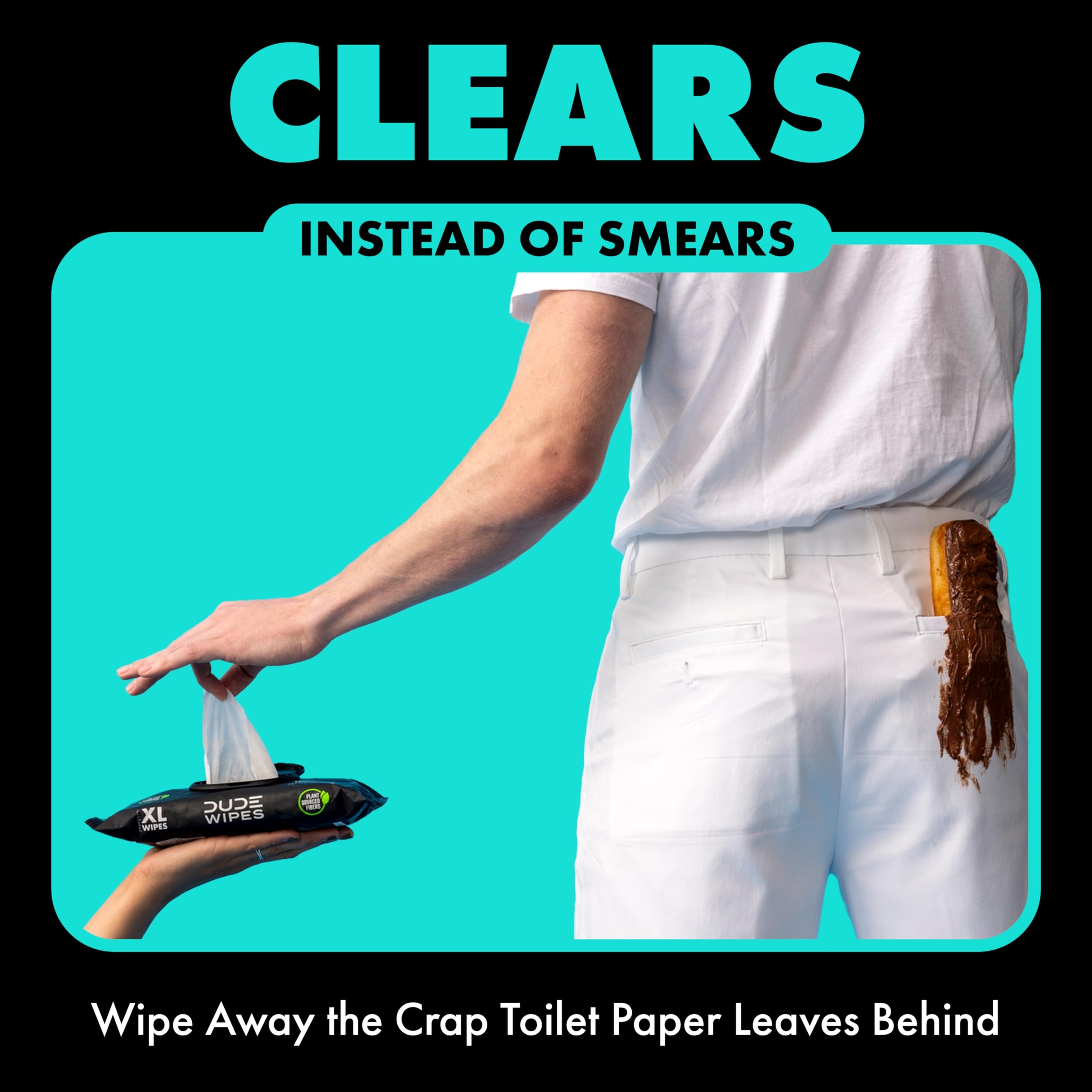 DUDE Wipes Mint Chill Flushable Wipes - Extra-Large Adult Wet Wipes - 3 Pack (144 Count) - Infused with Tea Tree Oil, Vitamin E, and Aloe - Septic and Sewer Safe 7